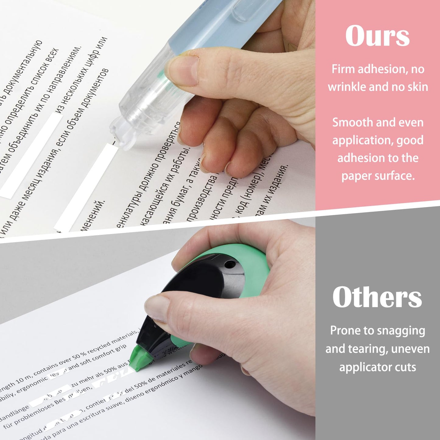 OT-NVWOZR 5pcs White Out Correction Tape with 5pcs Replacement Whiteout Tape, Retractable Correction Tape for School, Mini Cute Refillable White Out Tape Pens for Office Note Taking Supplies
