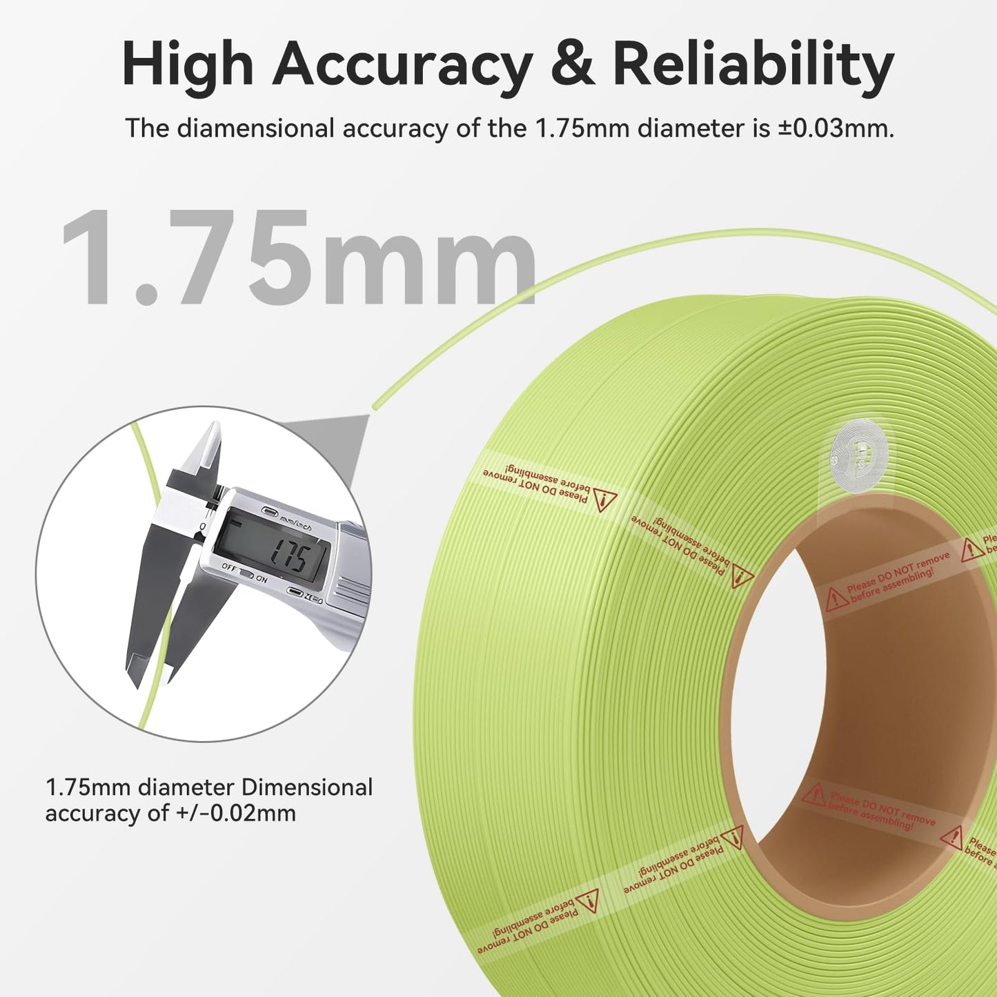 Bamboo PLA Matte Refill Filament 1.75mm 1 KG (2.2lbs) with RFID for Bambu Lab A1/X1/P1 Series 3D Printers,Easy to Print, 3D Printing Filament,No Spool, +/- 0.03mm (Scarlet Red 11200)