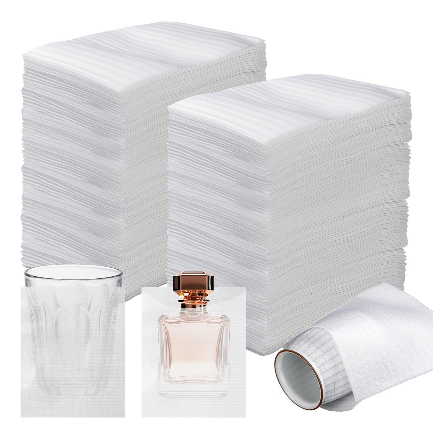 200 Pack Small Foam Pouches 6x8 Inch, Cushion Foam Pouch for fragile items, Packing Supplies to Protect Glasses, Cups and Dishes, Plate Packing Sleeves for Moving, Shipping and Storage