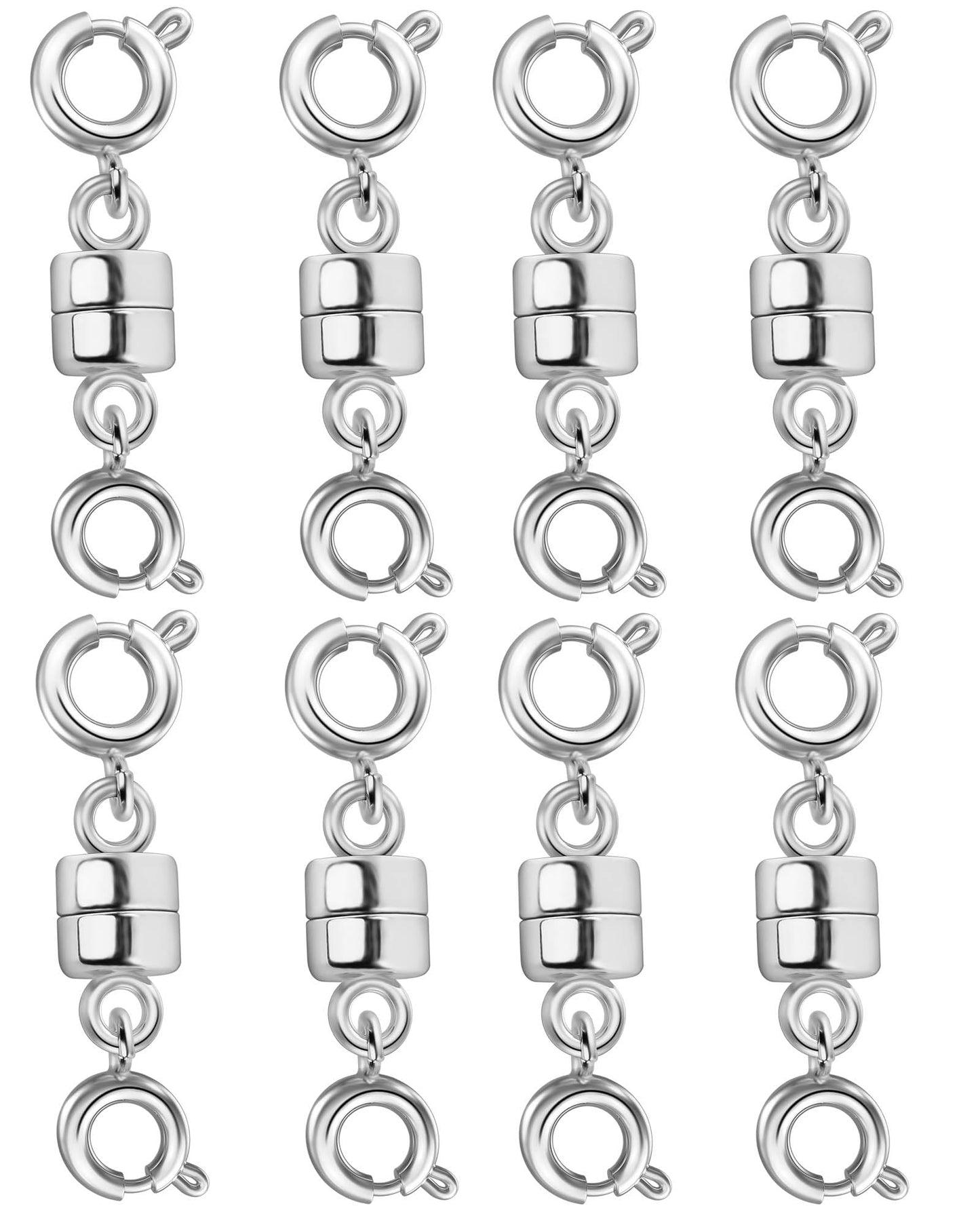 Dailyacc Magnetic Necklace Clasps and Closures, Double Open Bracelet Extender for Jewelry Converters Clasp (14k Gold, Silver)