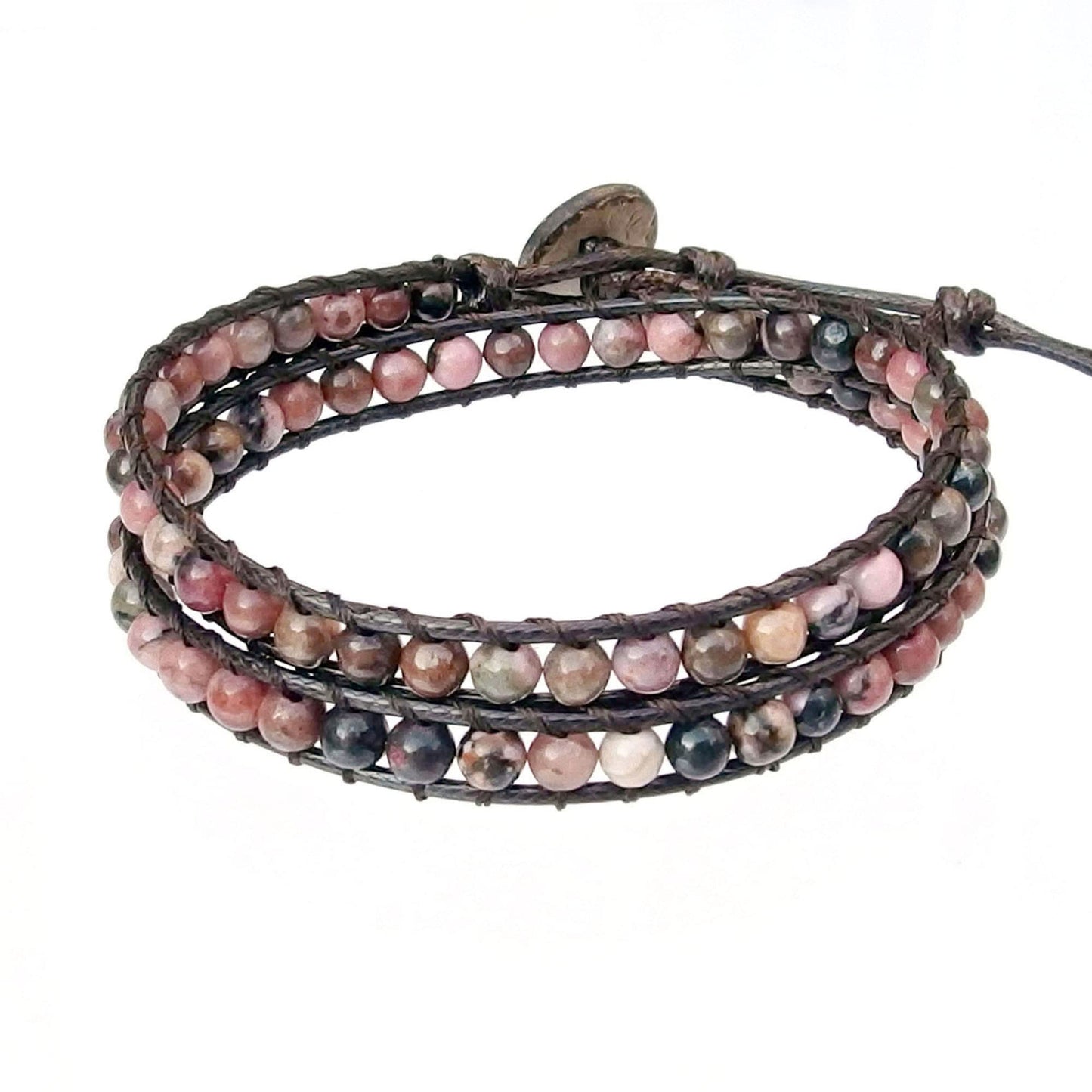 Ayriwoyi Wrap Bracelet for Women Beaded Stone Leather Wrap Bracelets for Women Bohemian Bracelet Adjustable Handmade Jewelry Gifts for Women