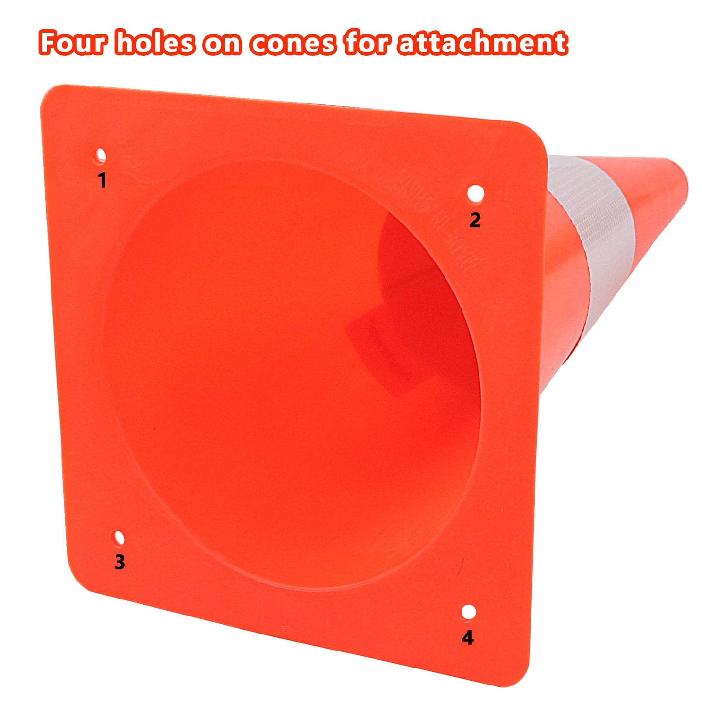 12 inch Traffic Safety Cones with Reflective Collars,[4 Pack]Orange Soccer Training Cones| Parking Cones| Construction Cones|Road Cones for Parking lot, Driveway, Sport and Driving Training.