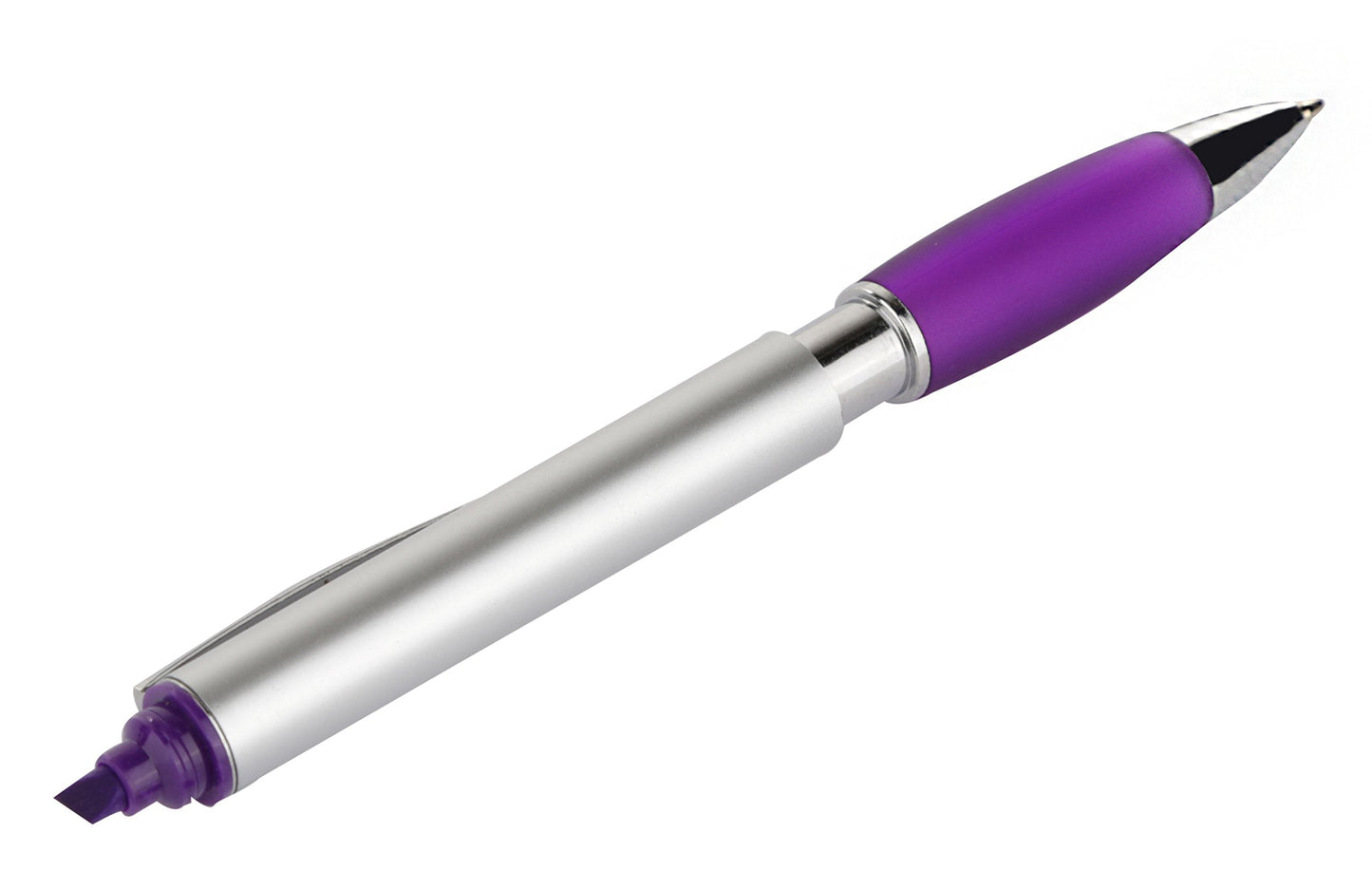 SyPen Ballpoint Pen with Highlighter With Chisel Tips, Comes in an array of Bright Color Highlighters, Ballpoint Black Ink, Pack of 6