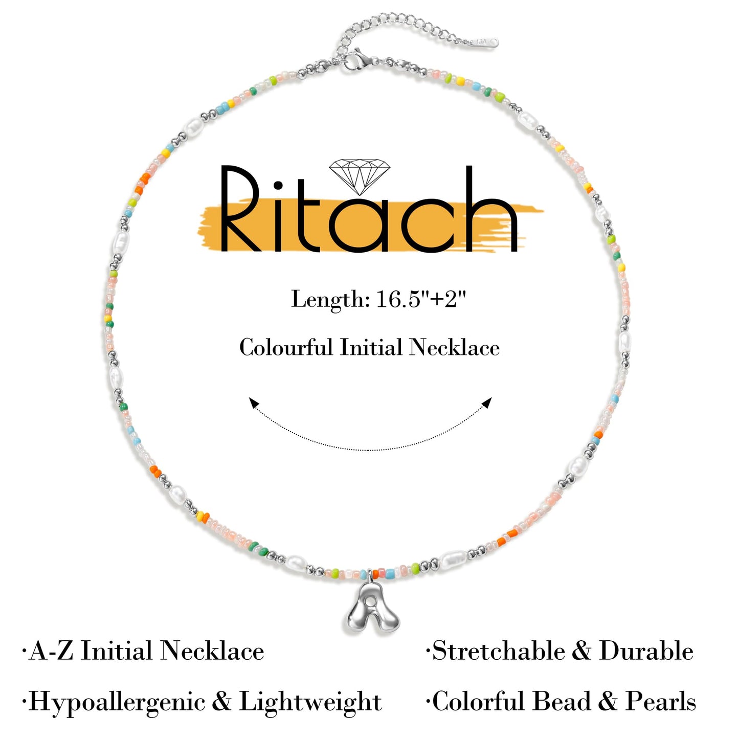 Ritach Pearl Necklaces for Women Girls - Initial H Necklace Letter Necklace for Girls Gifts for Teen Girl Gifts Trendy Stuff Initial Necklaces for Women Jewelry