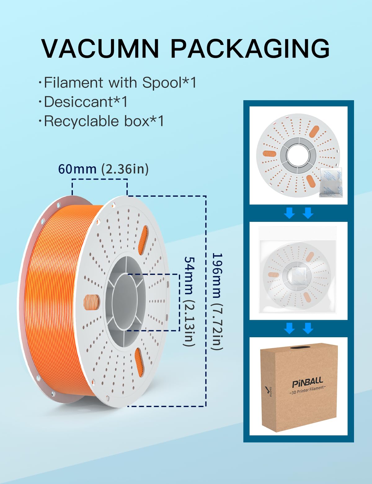 PINBALL Silk PLA 3D Printer Filament 1.75mm Shiny Silk Dual Color Filament 3D Printing PLA Filament Dimensional Accuracy +/- 0.02mm 1 KG Silk Dual Color Golden-Red
