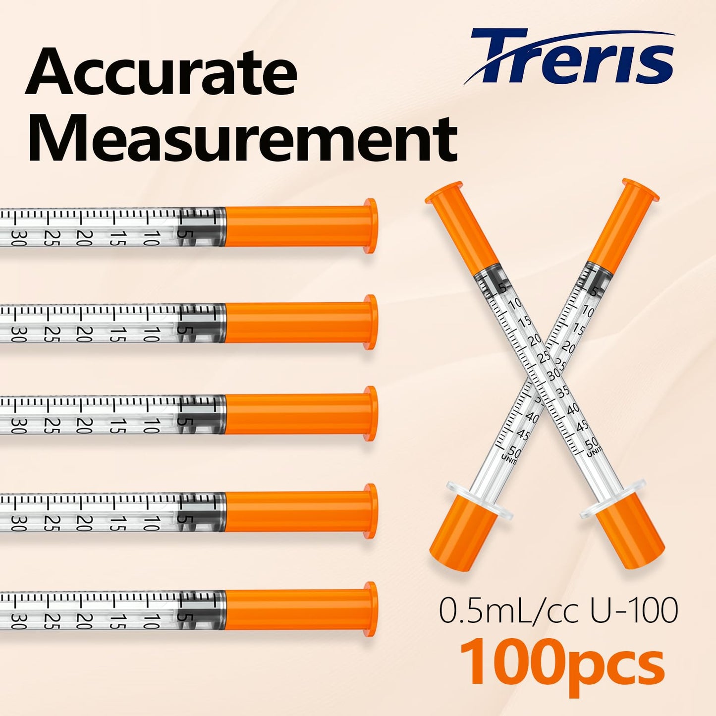 0.5ml 31G 5/16 Inch 8mm, Lab Tools Individually Wrapped 100 Pack