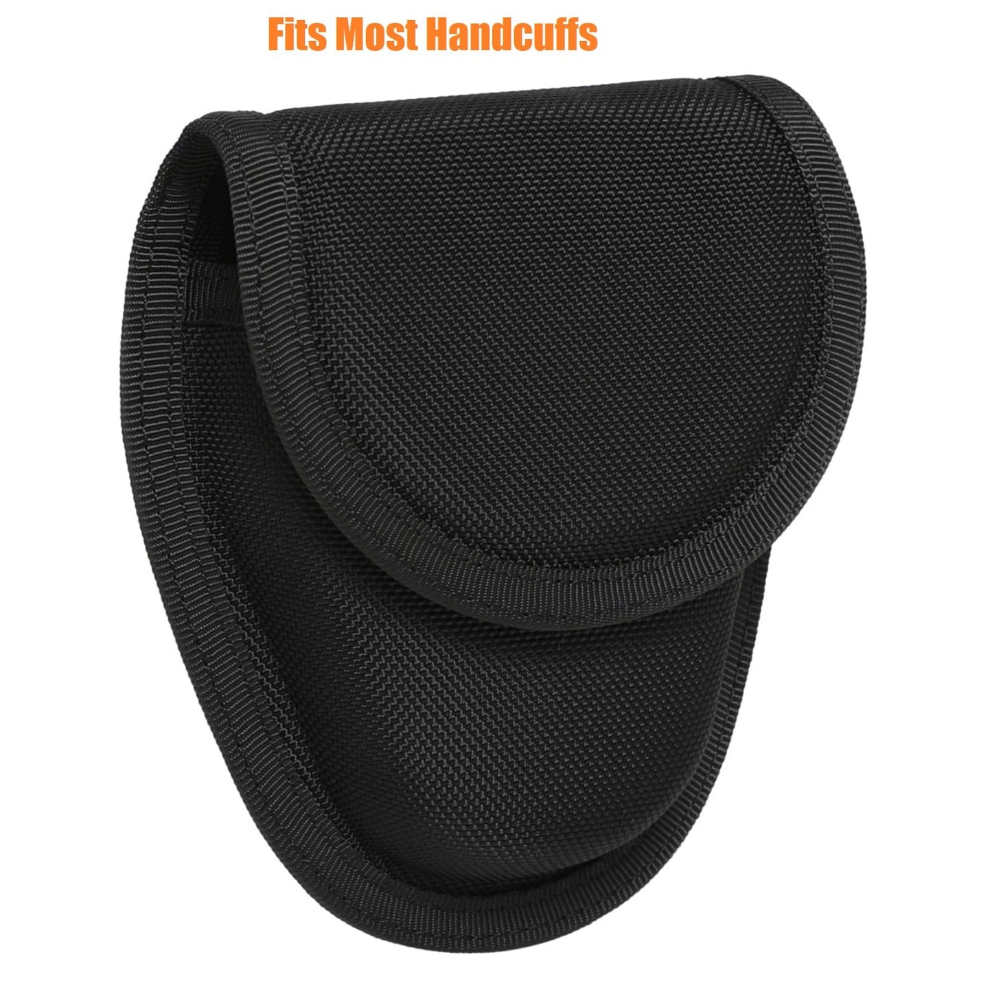 TACNEX Handcuff Case-Holster-Holder fit Duty Belt & MOLLE Heavy Duty Nylon Cuff Pouch-Sheath fit Chained/Hinged Standard Cuff for Police Law Enforcement Security (Hidden Snap Closure)