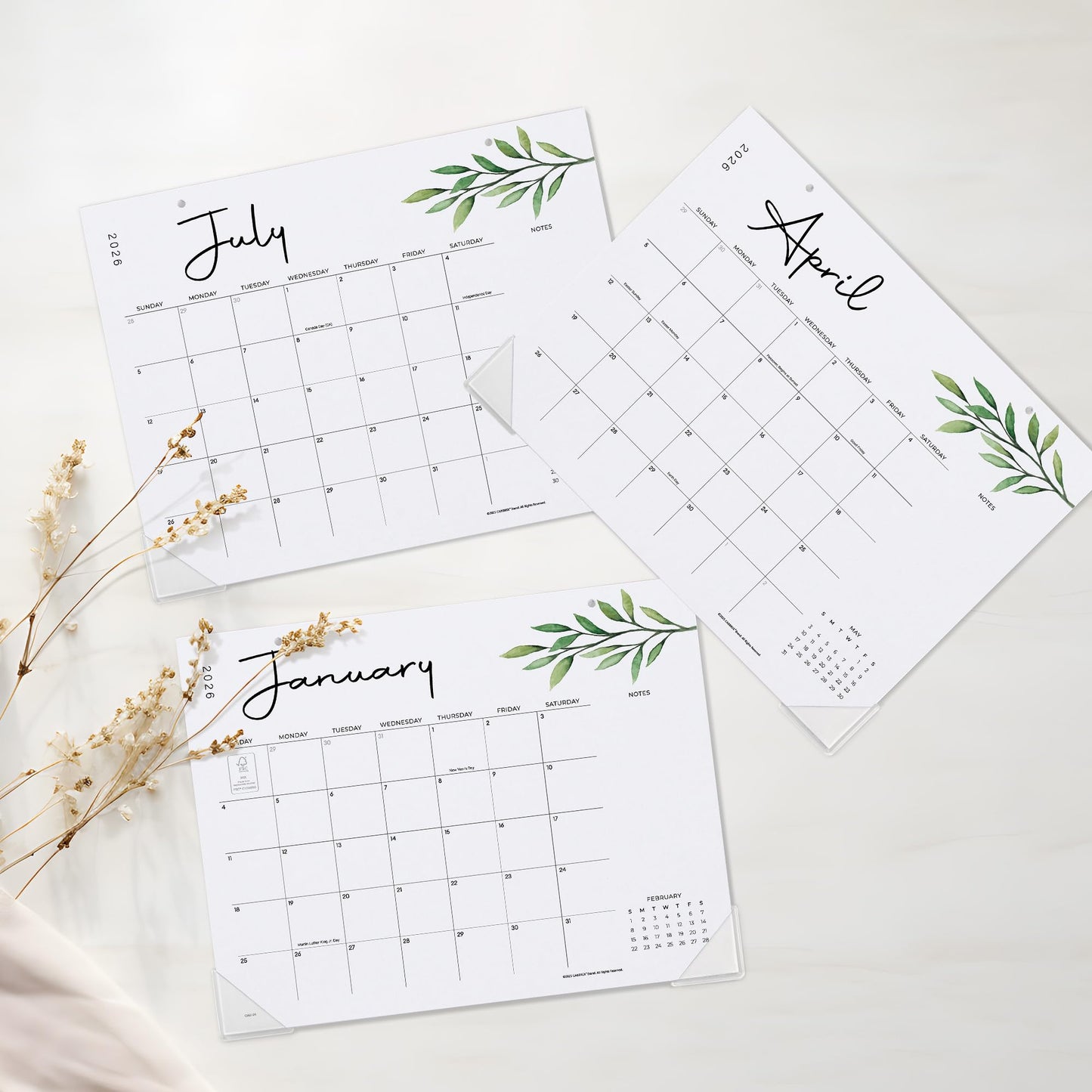 Cabbrix Desk Calendar 2026, Aesthetic Desk Pad Calendar January 2026 to June 2027, The Perfect Desktop/Wall Calendar 15"x12" for Easy Organizing Your Life