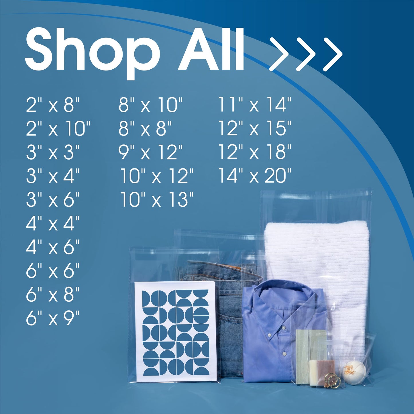 9" X 12" Self-Sealing Cellophane Bags (200 Count) Clear Poly Packaging for Shirts, Clothing, Apparel - Reinforced Resealable Cello Bags for Small Business Shipping - Spartan Industrial