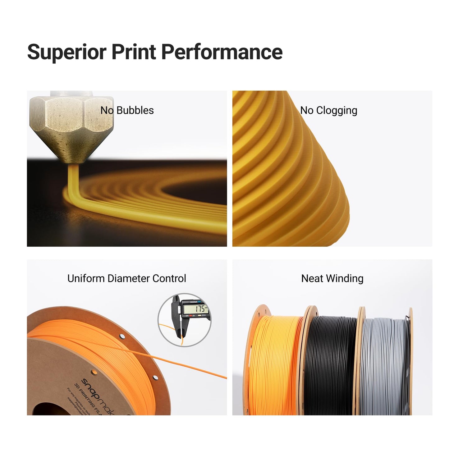 Snapmaker Matte PLA Filament 1.75mm, RFID 3D Printer Filament for Snapmaker U1, Dimensional Accuracy +/- 0.02mm, 300mm/s High Speed Printing Clog-Free for Most FDM Printers,1kg(2.2lbs) Pine Green