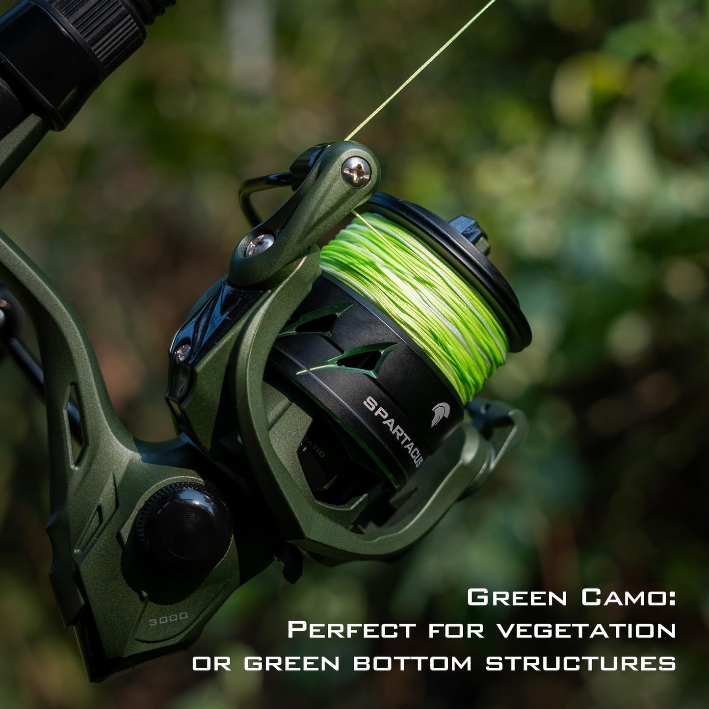 KastKing Superpower Braided Fishing Line, Grass Camo, 8 LB, 150 Yds