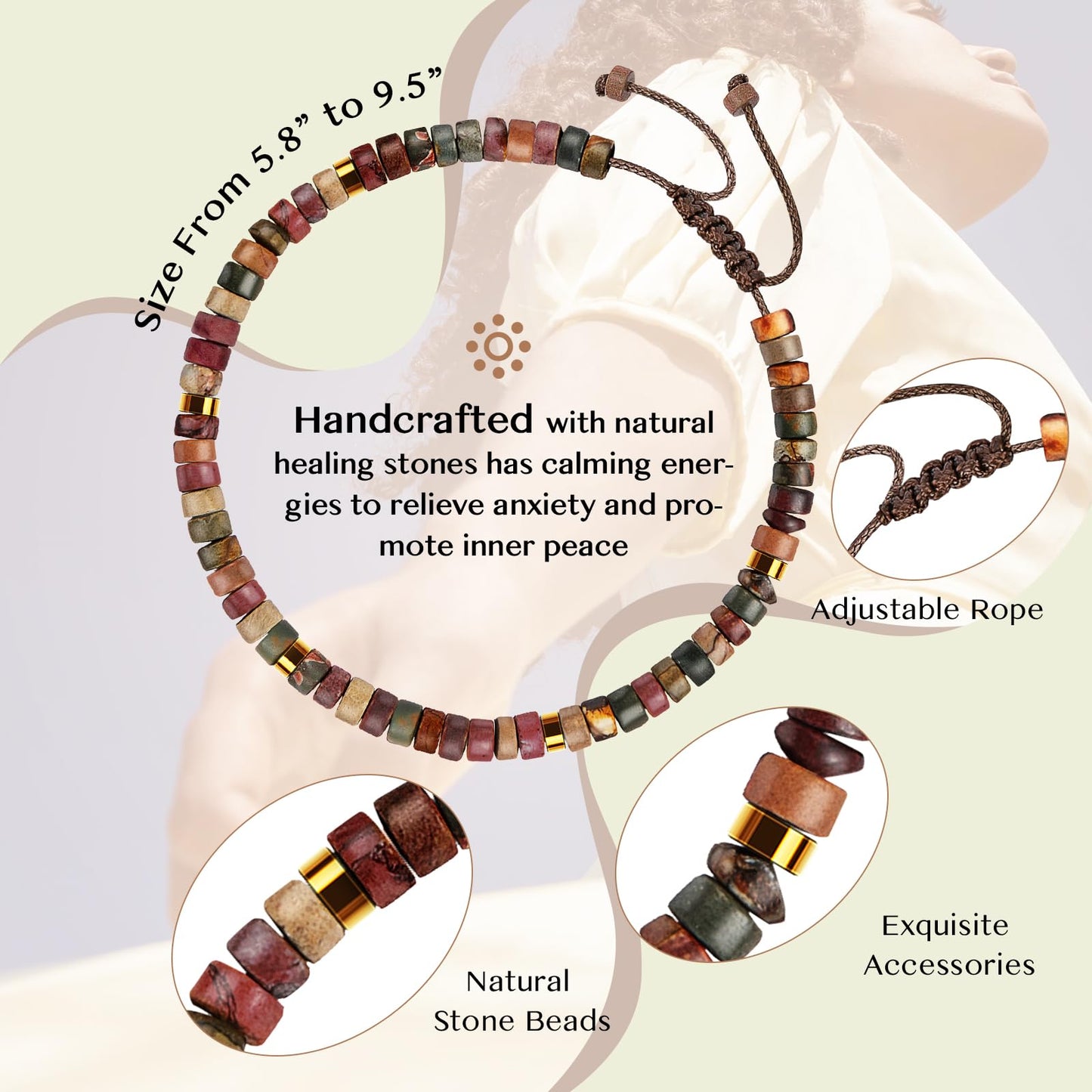 ZOKCC Friendship Bracelet Gifts for Women: Inspirational Natural Stone Bracelet for Women - Birthday Christmas Day Graduation Valentines Day Gifts for Friend Sister Bestie BFF