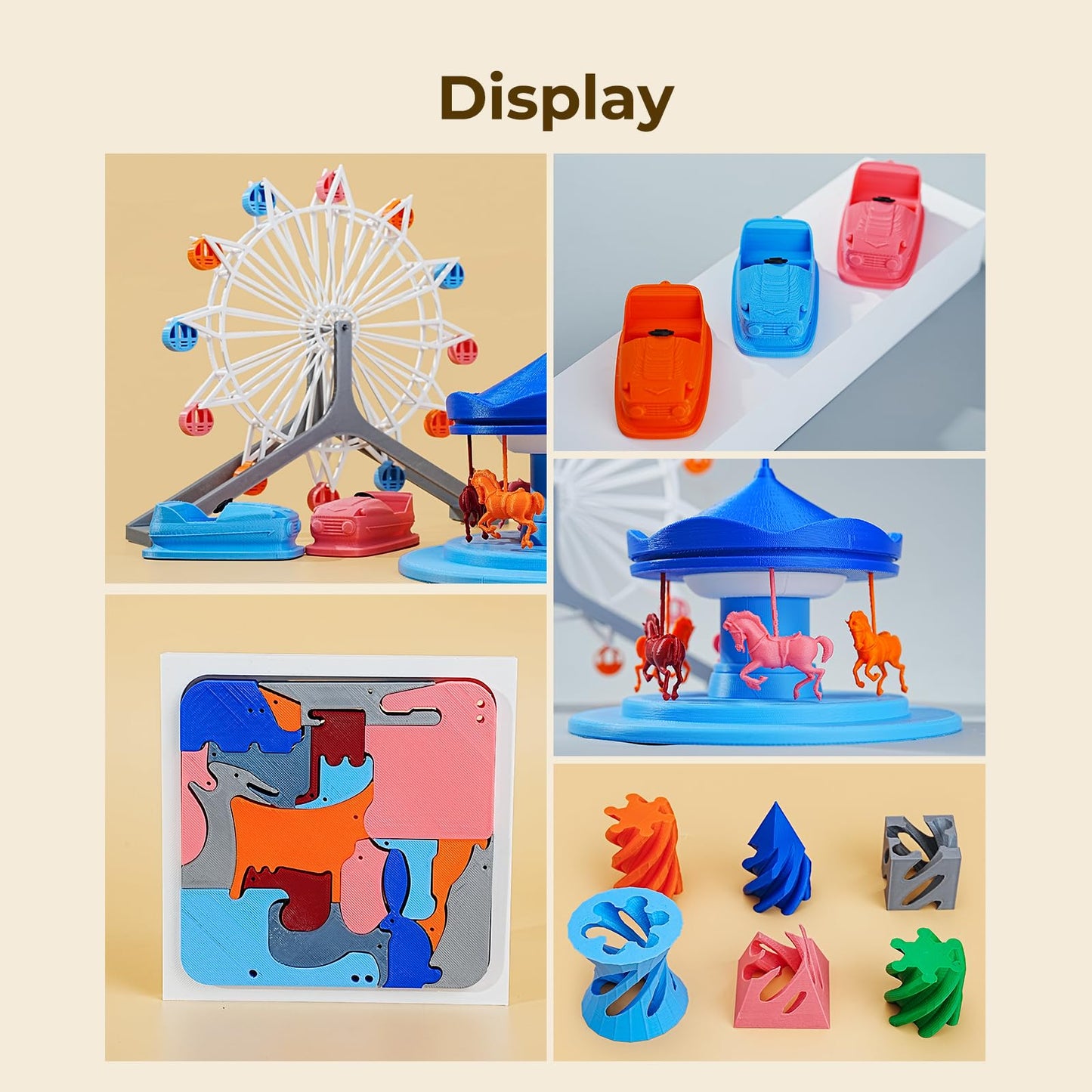 Creality Rapid PLA Filament 1.75mm, Smooth High-Speed Printing up to 300mm/s, No-Tangling, Precise +/- 0.02mm Accuracy, Fits Most 3D Printers(Orange)