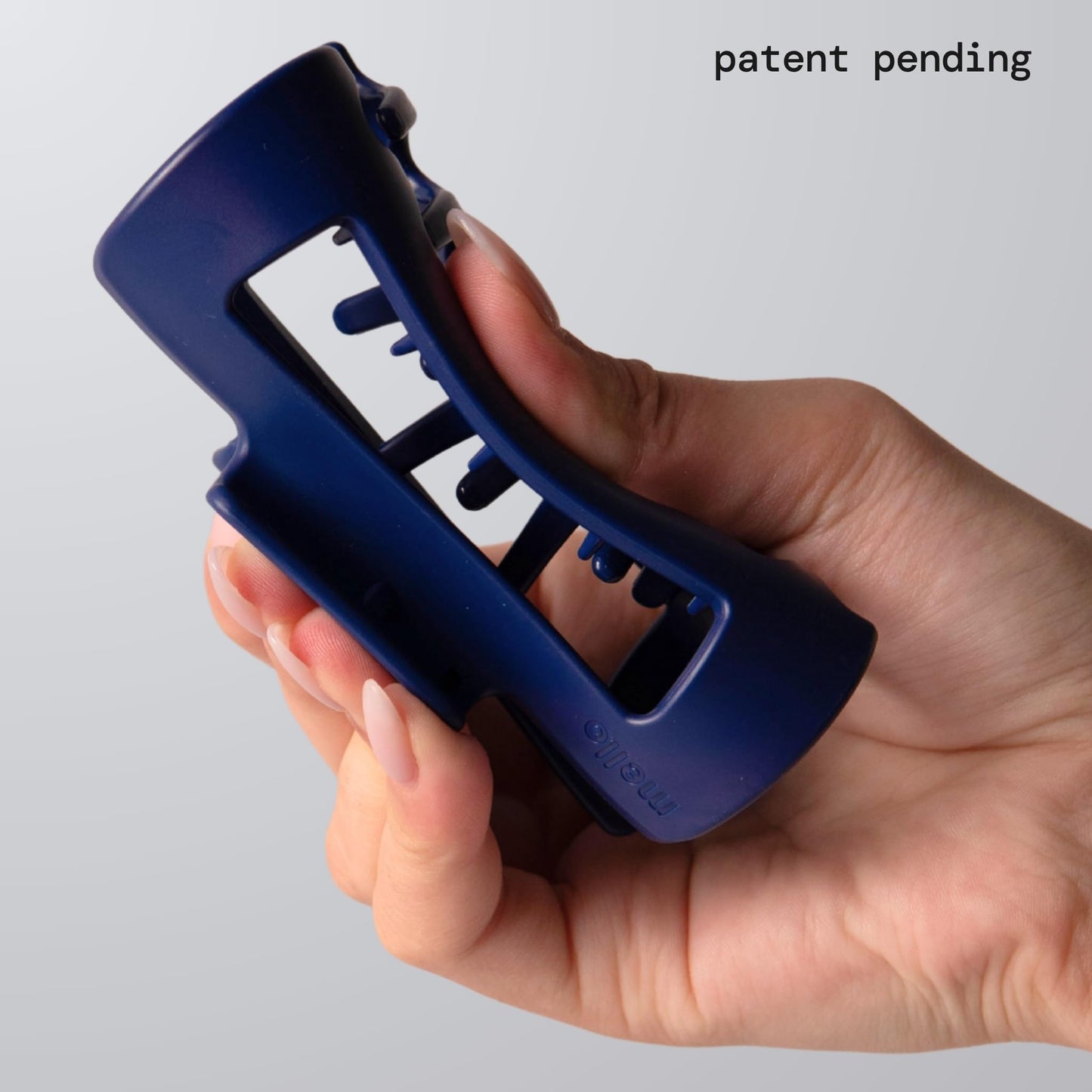 The Original Mello Hair Claw Clip Squishy Claw Clip Made in Korea Patent Pending 30021976 (Blue, Medium)