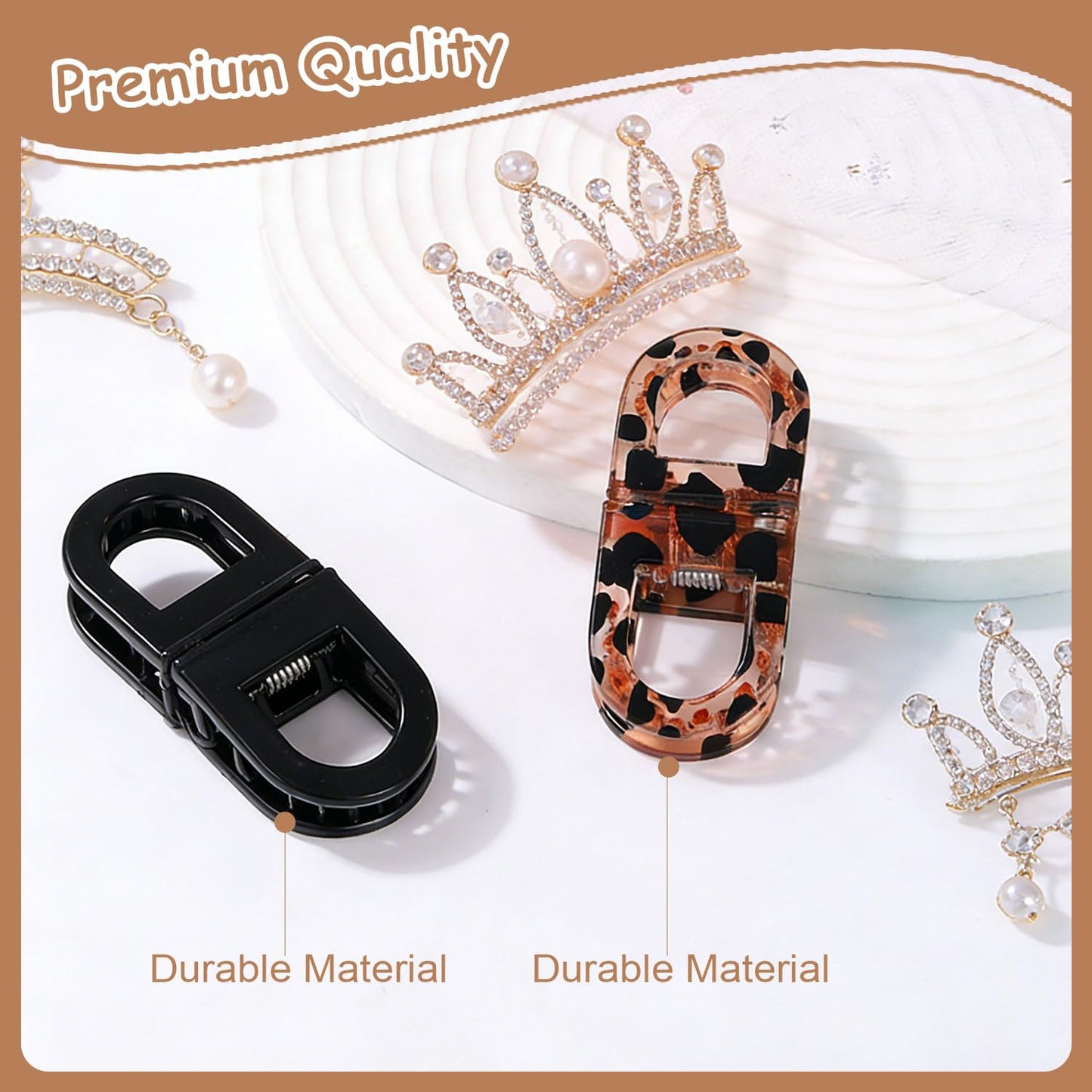 4 Pack Magnetic Hair Clips,Strong Hold No-Slip Magnetic Hair,Seamless 2-in-1 Design Hair Styling Clips,No-Crease Sectioning Hair Accessories for Thin & Thick Hair