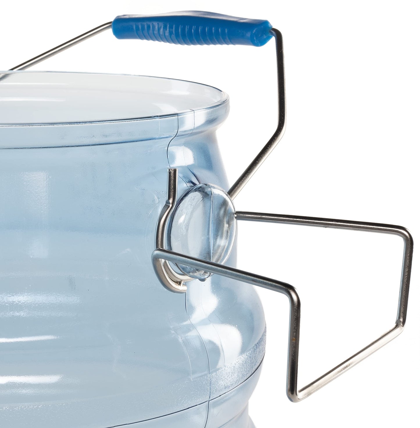 San Jamar Saf-T-Ice Ice Tote with Ice Machine Hanger for Bars, Restaurants, Kitchens, and Fast Food, Polycarbonate, 6 Gallons, Blue, (Pack of 2)