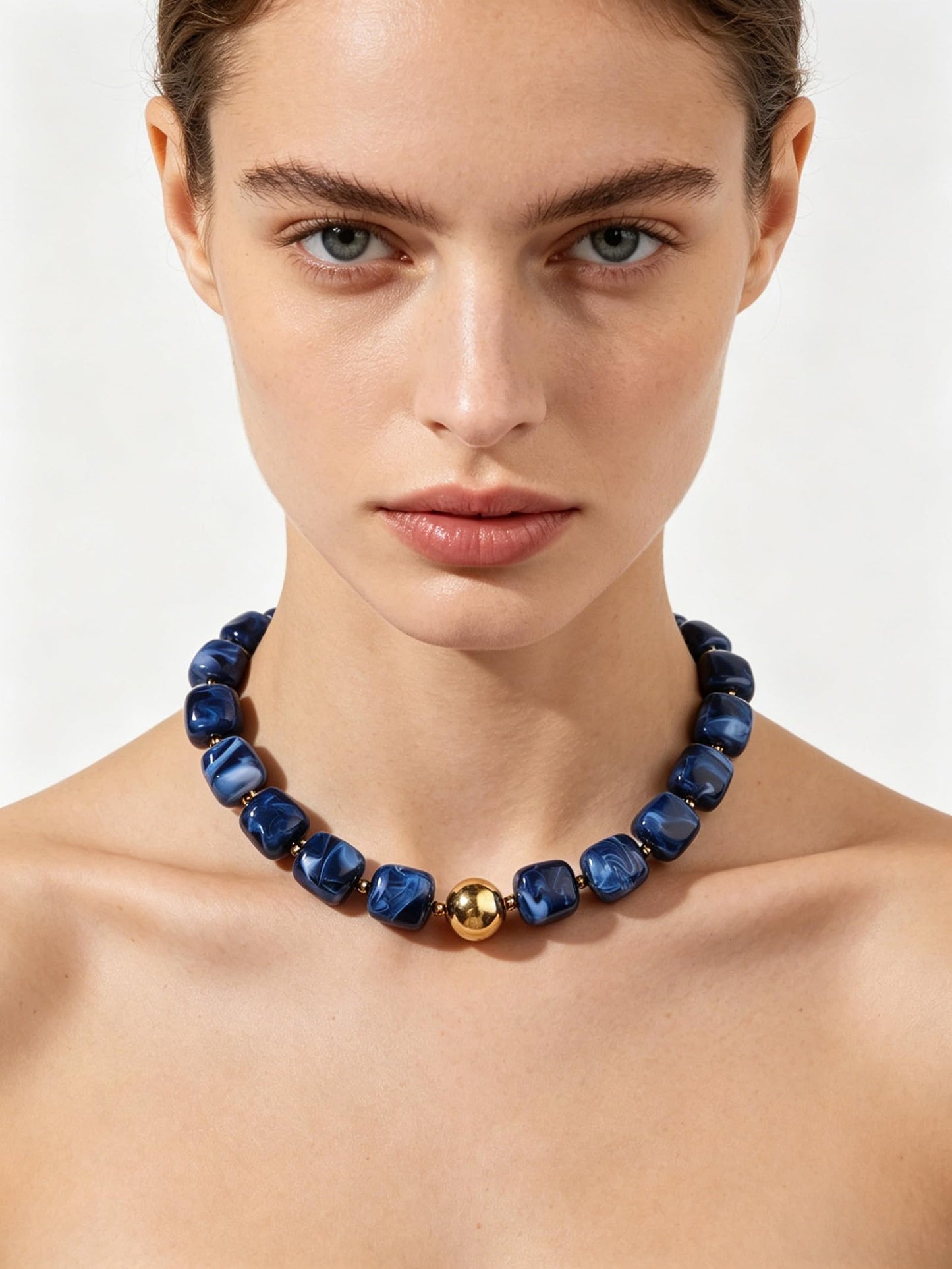 joymiao Colorful Beaded Necklace for Women Beaded Gemstone Necklaces Chunky Bead necklace Handmade Summer Jewelry for Beach
