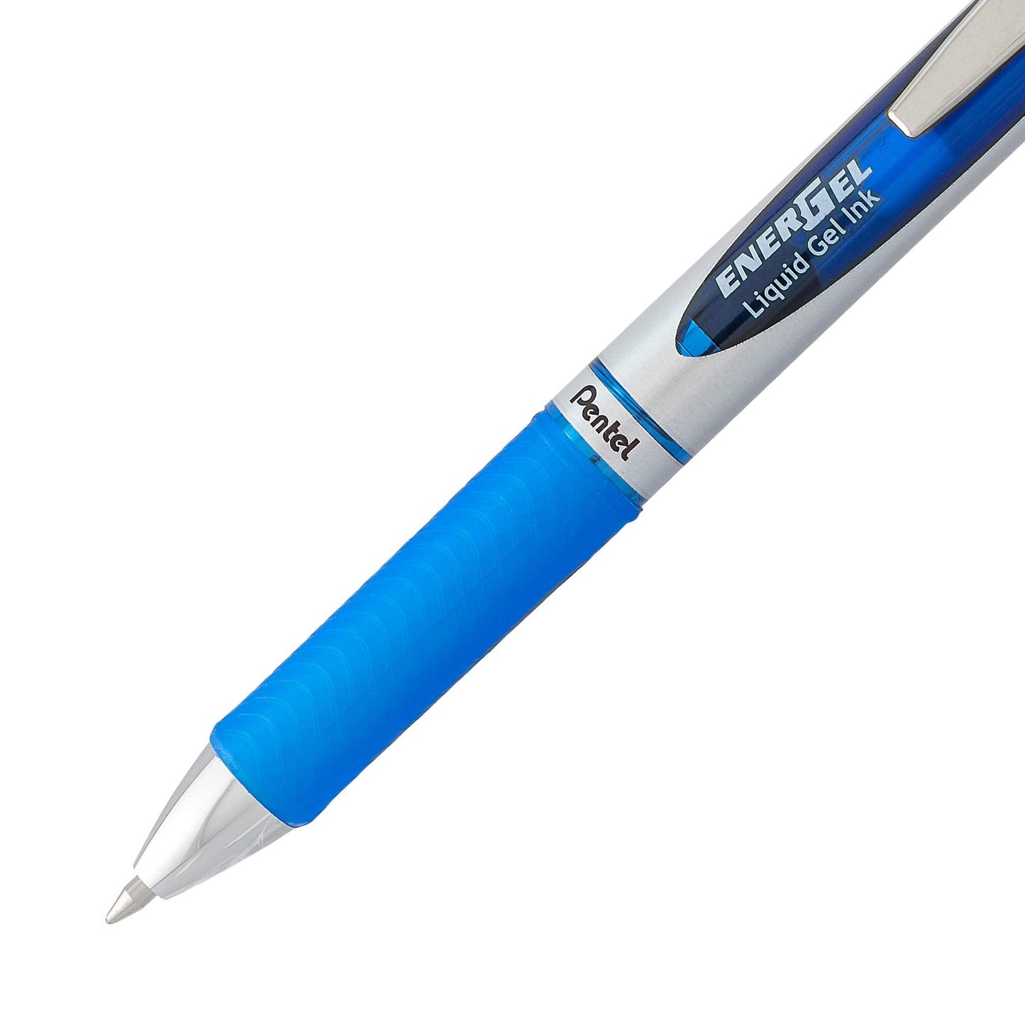 Pentel Energel 0.7 mm Rtx Retractable, 6 Black & 6 Blue Ink Pens Metal Tip, Medium Point Energel Liquid Gel Ink Pens 0.7 mm. Pack of 12