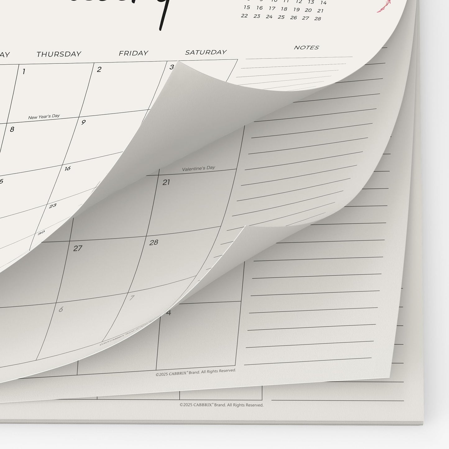 Cabbrix Desk Calendar 2026 with Desktop Mat, Desk Pad Calendar 15"x 12" From January 2026 to June 2027, Desk Calendar for Home Office and School, Easy Planning, Apricot