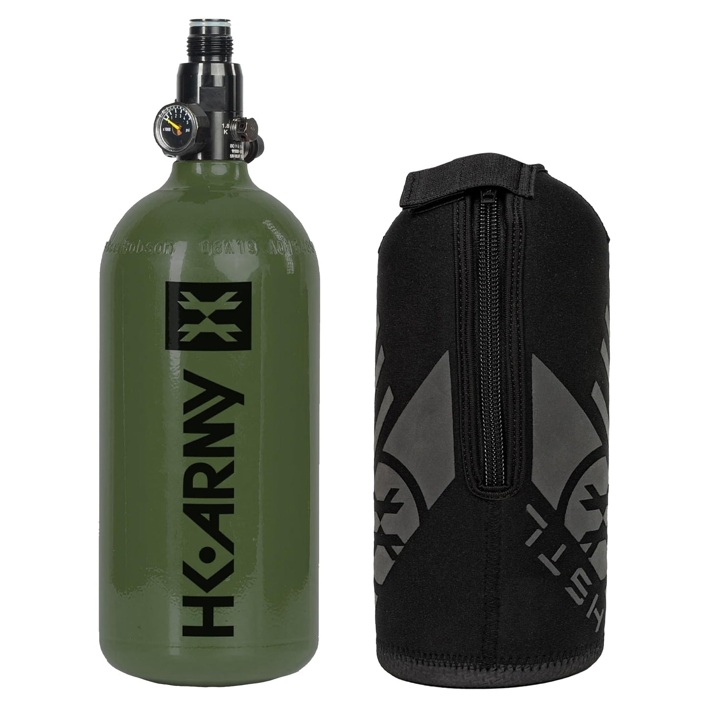 HK Army 48ci/3000psi Aluminum HPA Tank w/Neoprene Padded Cover - Olive