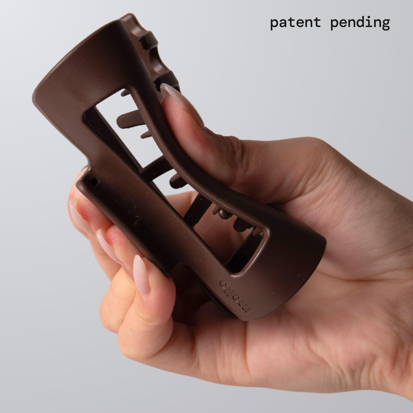 The Original Mello Hair Claw Clip Squishy Claw Clip Made in Korea Patent Pending 30021976 (Dark Brown, Medium)