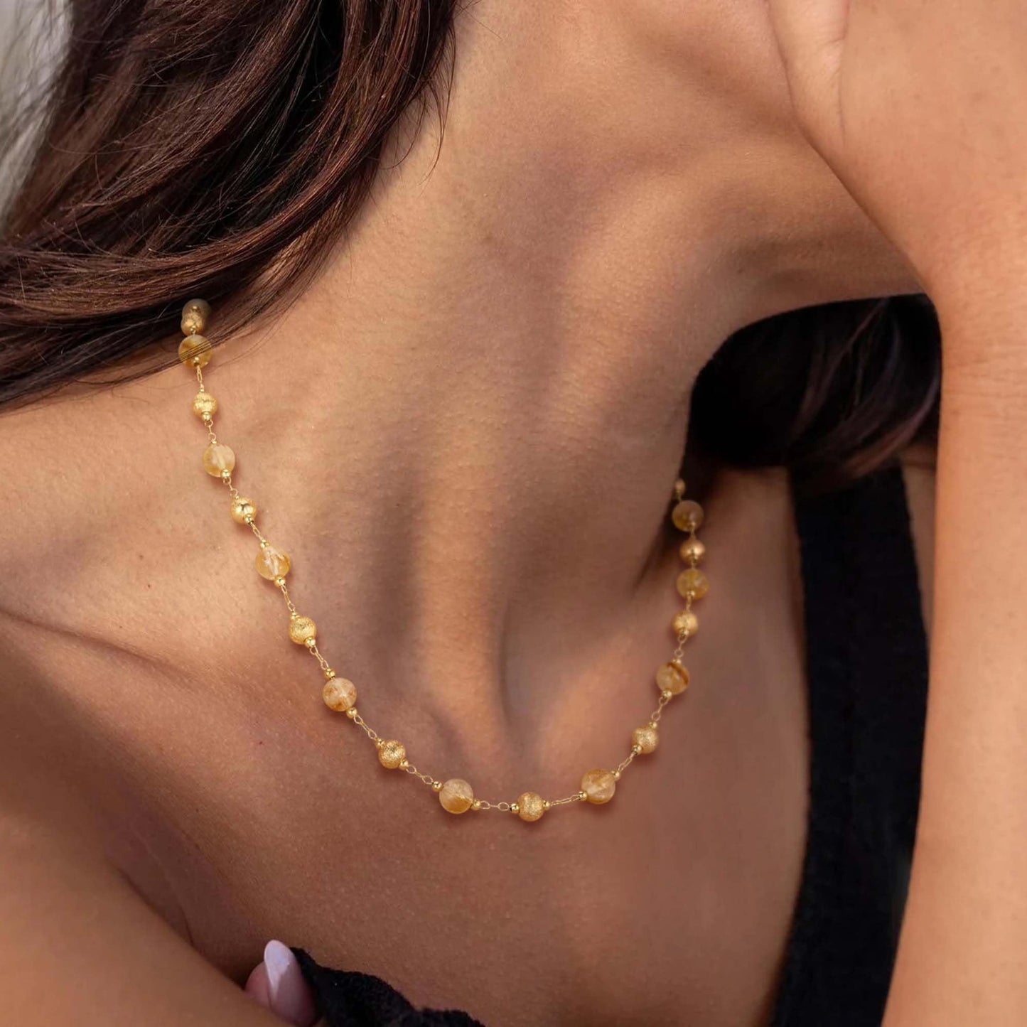LOLAR RAY Turquoise Jewelry for Women - 14K Gold Plated Turquoise Necklace for Women Colorful Beaded Necklaces Summer Beach Boho Choker Bead Gift