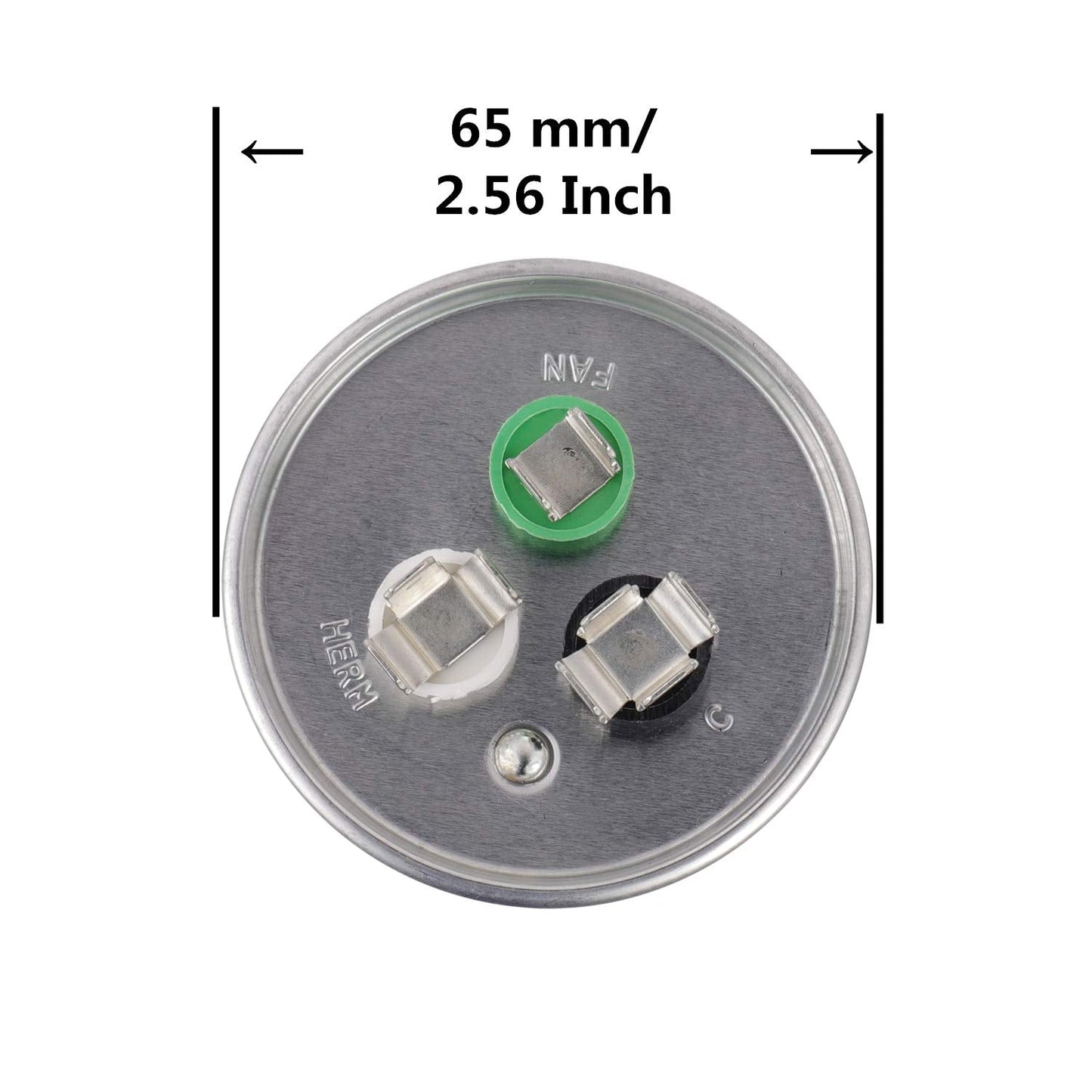BOJACK 55+5uF 55/5MFD ±6% 370V/440V CBB65 Dual Run Circular Start Capacitor for AC Motor Run or Fan Start or Condenser Straight
