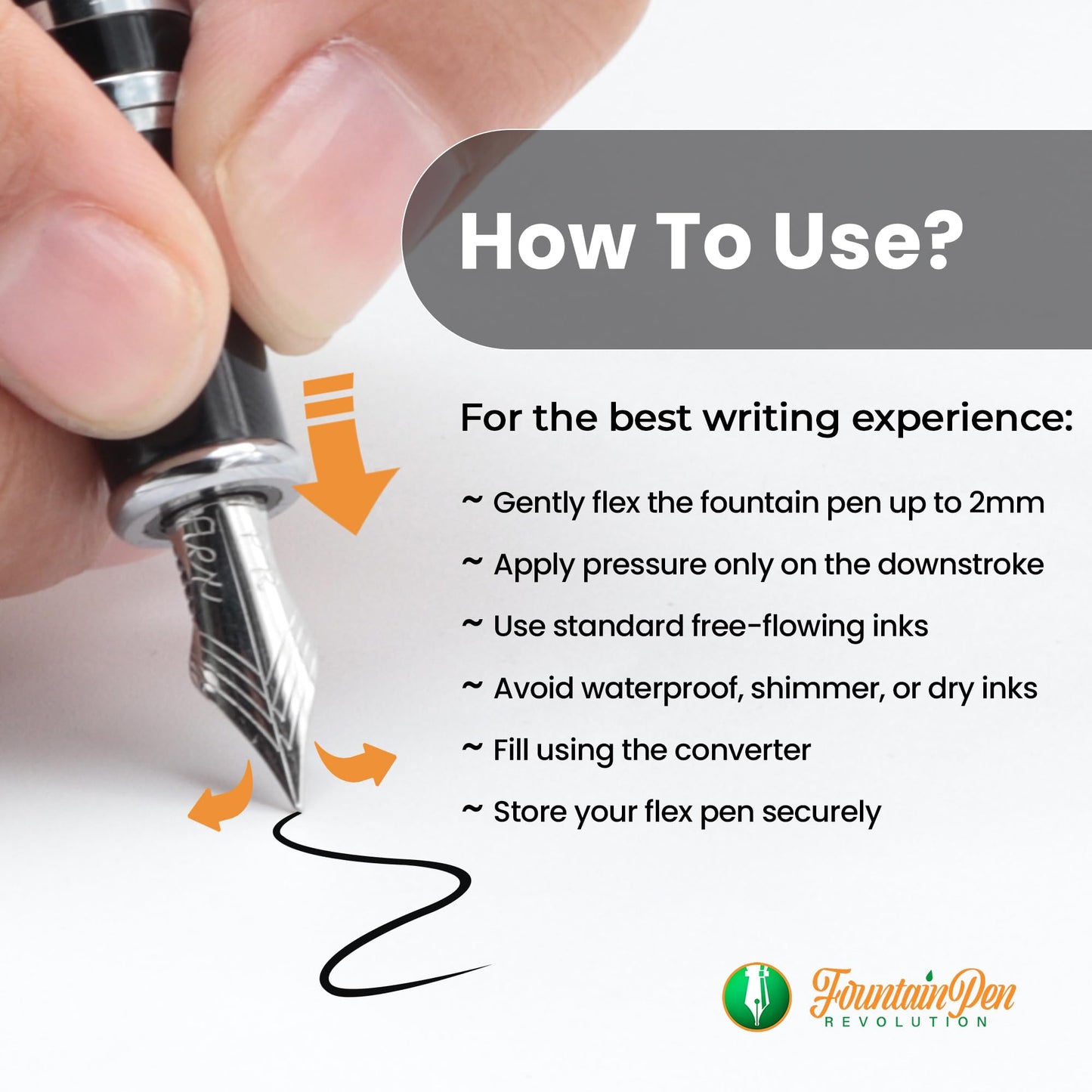 FPR Ambassador Ultra Flex Nib Fountain Pen Set, Chiseled Chrome - Refillable Pen w/Cartridges & Converter - Calligraphy Pens for Writing, Journaling & Gifting - Luxury Pens For Smooth Strokes