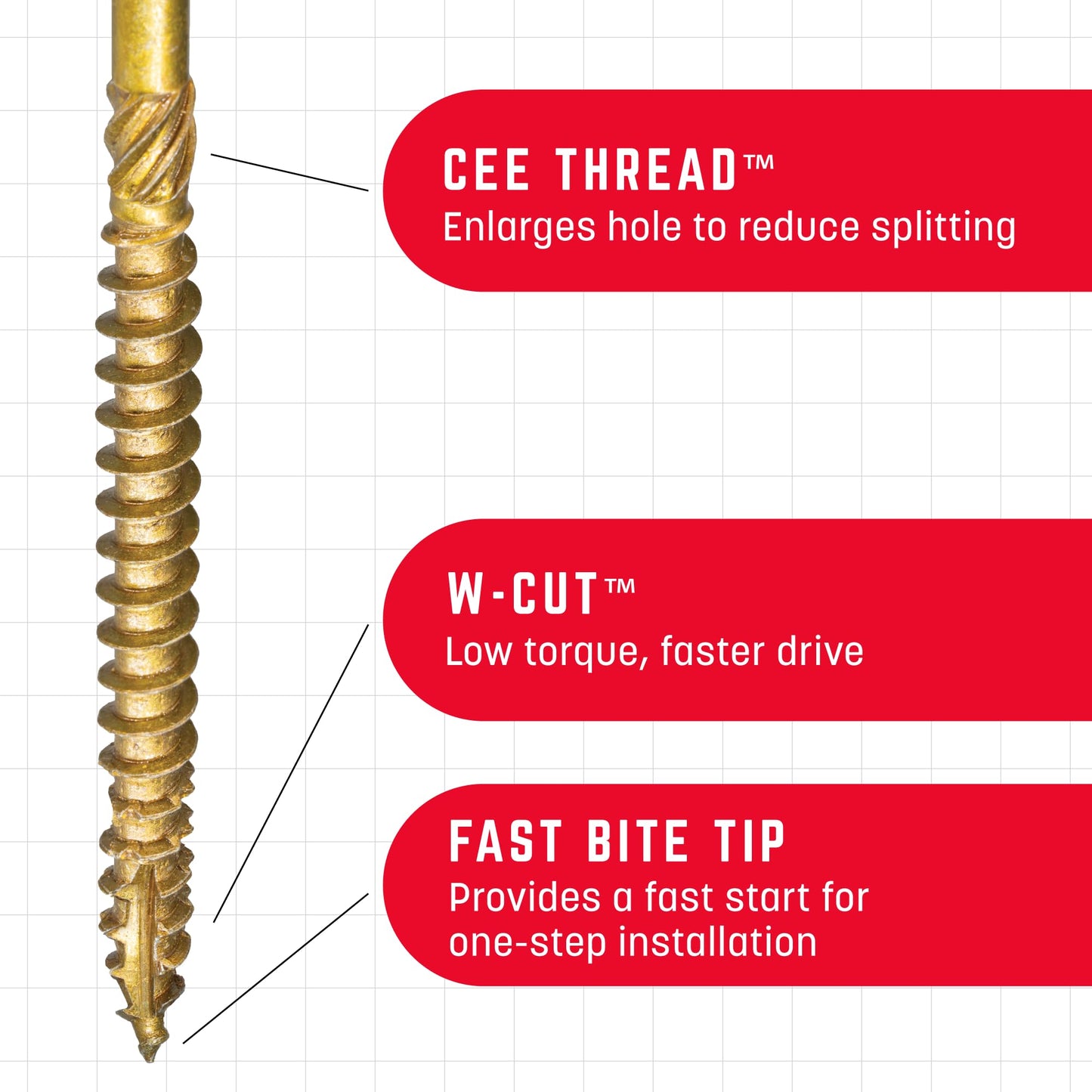 GRK Fasteners RSS™ 5/16 x 6 Inch, Rugged Structural Screws, 50 PCS, Rust Resistant Climatek™ Coating, Interior and Exterior Use, Heavy-Duty Framing & Decking Screws, Fast Bite Tip with Star Drive