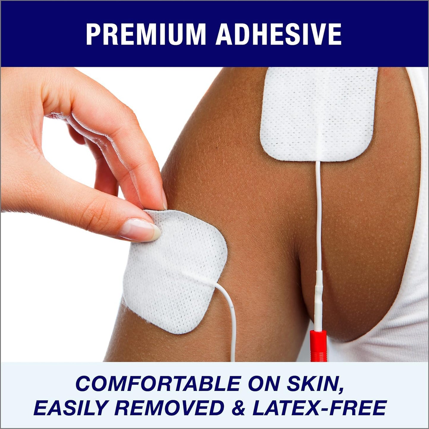 Syrtenty Tens Unit Electrodes Pads 2x2 20 Pcs Replacement Pads Electrode Patches for Electrotherapy