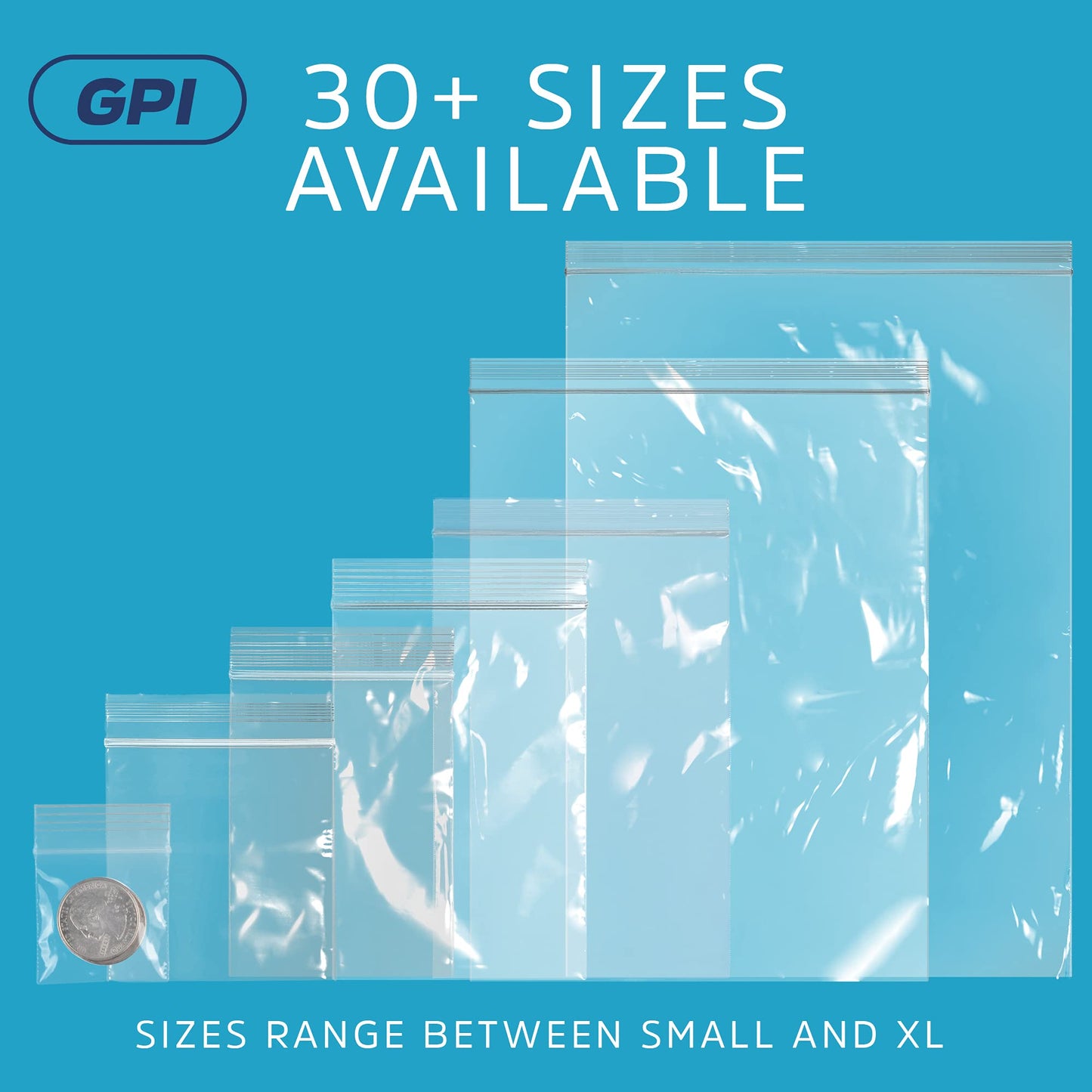 2" x 3" Small Reclosable Zip Bag - Heavy-duty 4 Mil, Bulk Case of 4,000 - Clear, Resealable Zip Top Lock for Storage & Packaging Food, Nuts, Bolts & Screws.