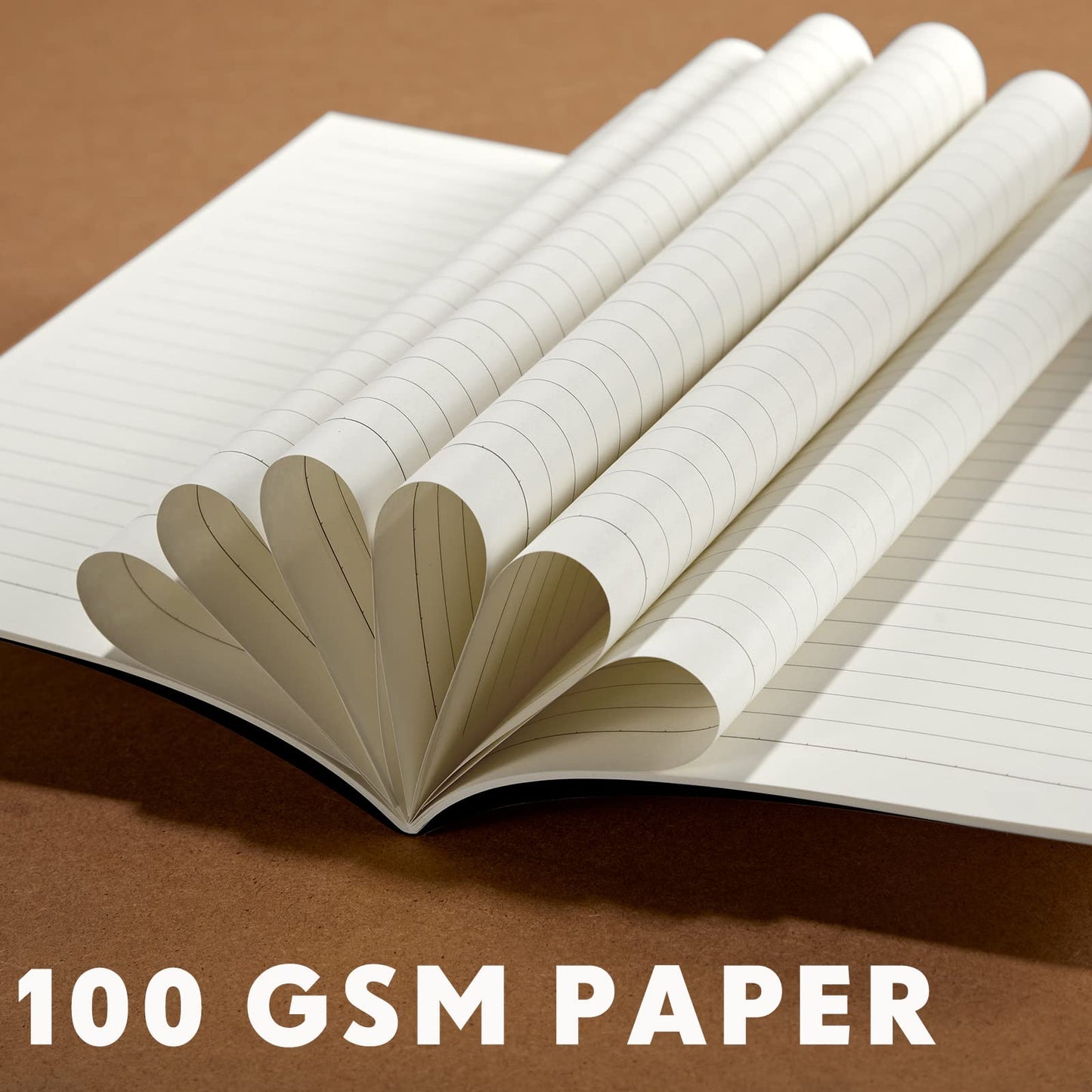 Mimorou 100 Pcs Journals Notebooks Bulk - Kraft Softcover A5 Small Notebooks 5.5 Inch x 8.3 Inch Notepads with 60 Page 30 Sheet for Writing Sketch Travel Office Supplies(Black,Lined)