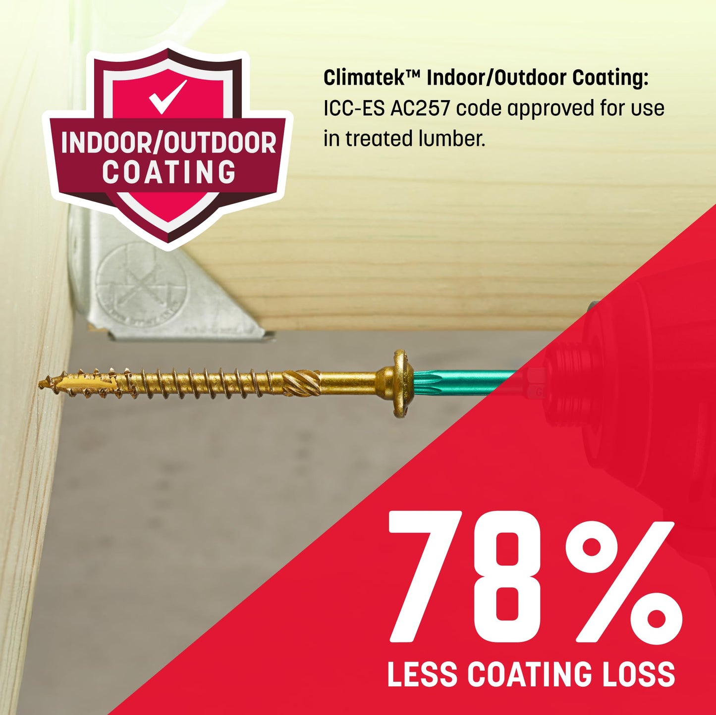 GRK Fasteners RSS™ 5/16 x 6 Inch, Rugged Structural Screws, 50 PCS, Rust Resistant Climatek™ Coating, Interior and Exterior Use, Heavy-Duty Framing & Decking Screws, Fast Bite Tip with Star Drive