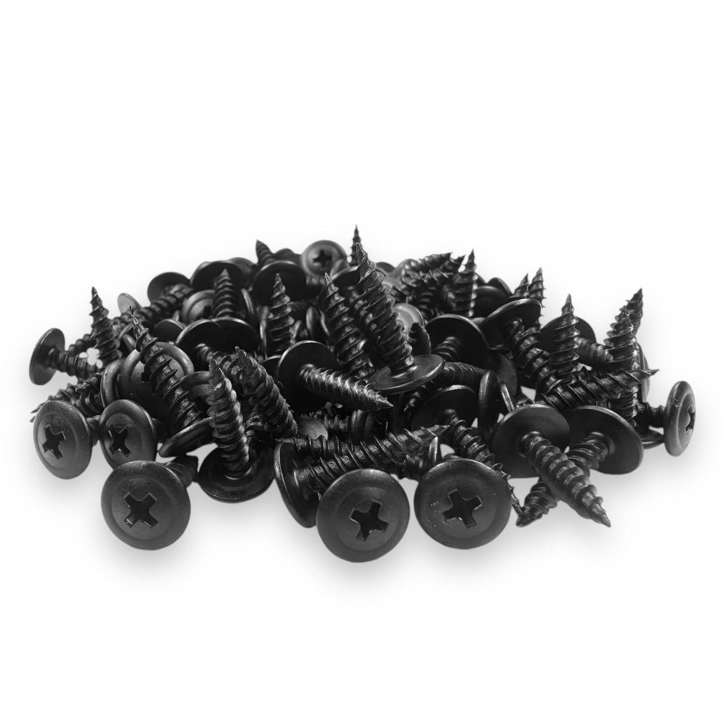 BCP Fasteners #8 x 3/4", 500 Qty Phillips Small Black Modified Truss Head Screws, Deep Thread Sharp Point, Carbon Steel Black Phosphate Coated Self-Tapping Screws for Wood & Metal (BCP1108)