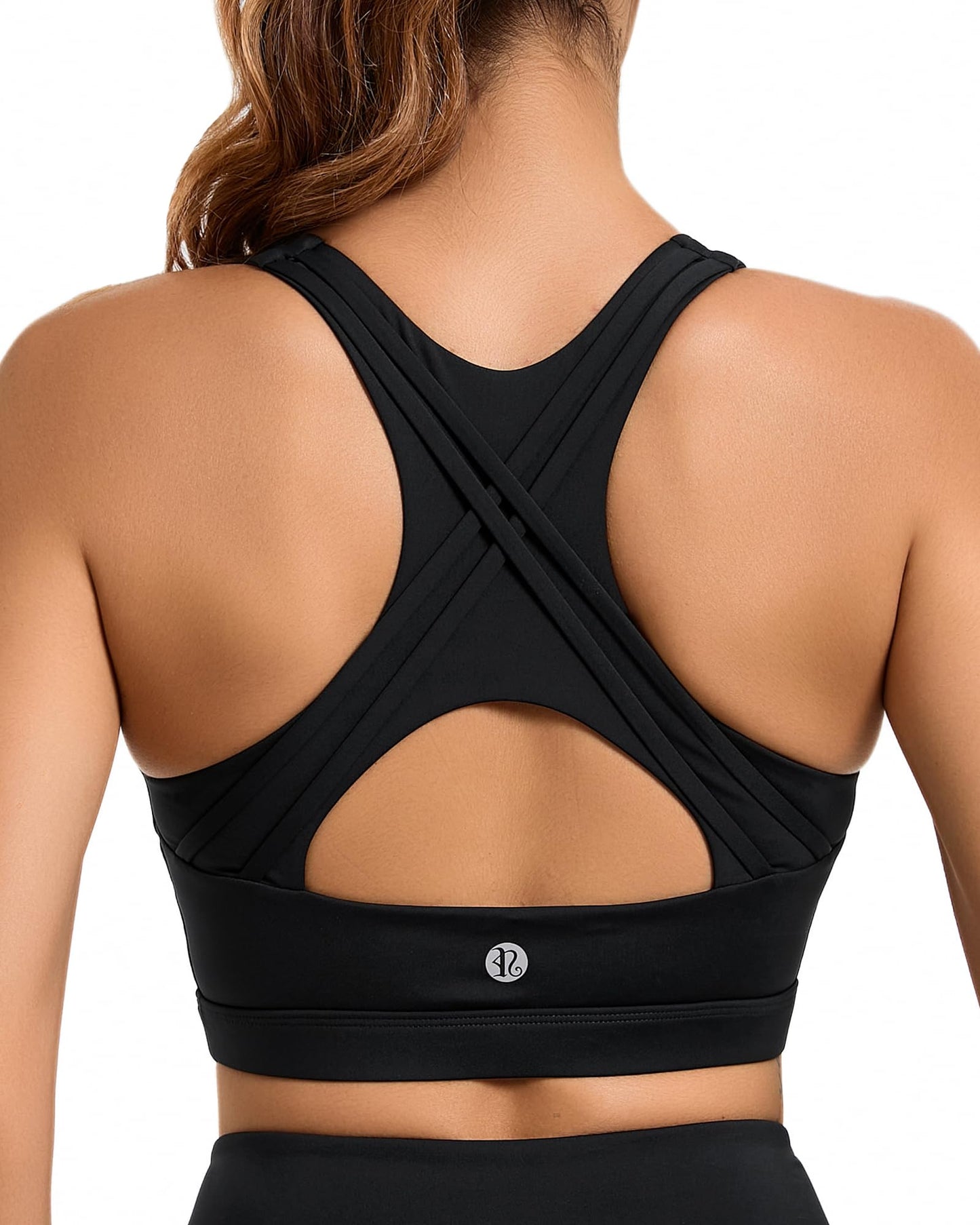 RUNNING GIRL High Impact Sports Bras for Women High Support Women’s Sports Bra Racerback Workout Running Bra(WX3039 Black,M)