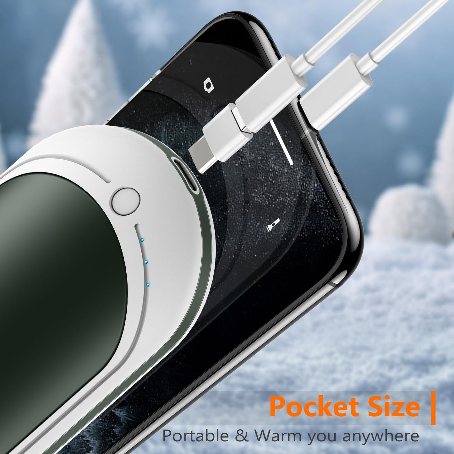 BESKAR Rechargeable Hand Warmer, 5200mAh Electric Hand Heater