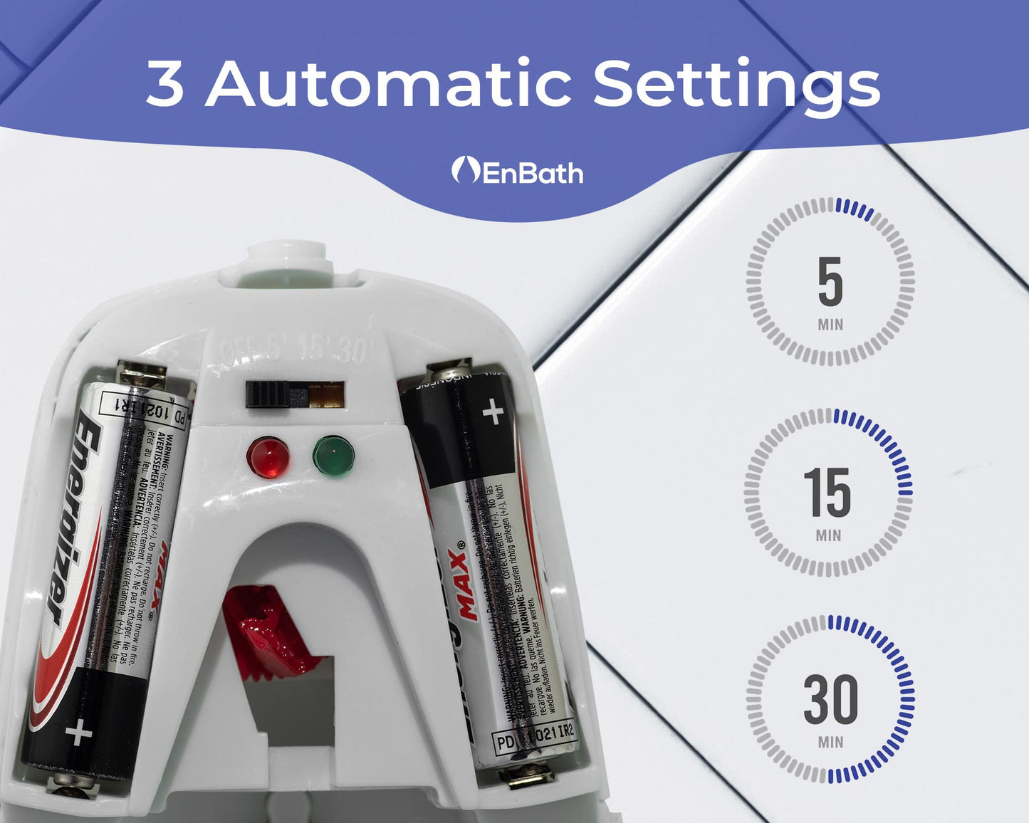 Automatic Air Freshener Spray Dispenser (4-Pack) Wall Mounted or Free Standing, Commercial and Home Use, Multiple Time Scent/Mist Release Settings for Room/Bathroom Sprayer (White)