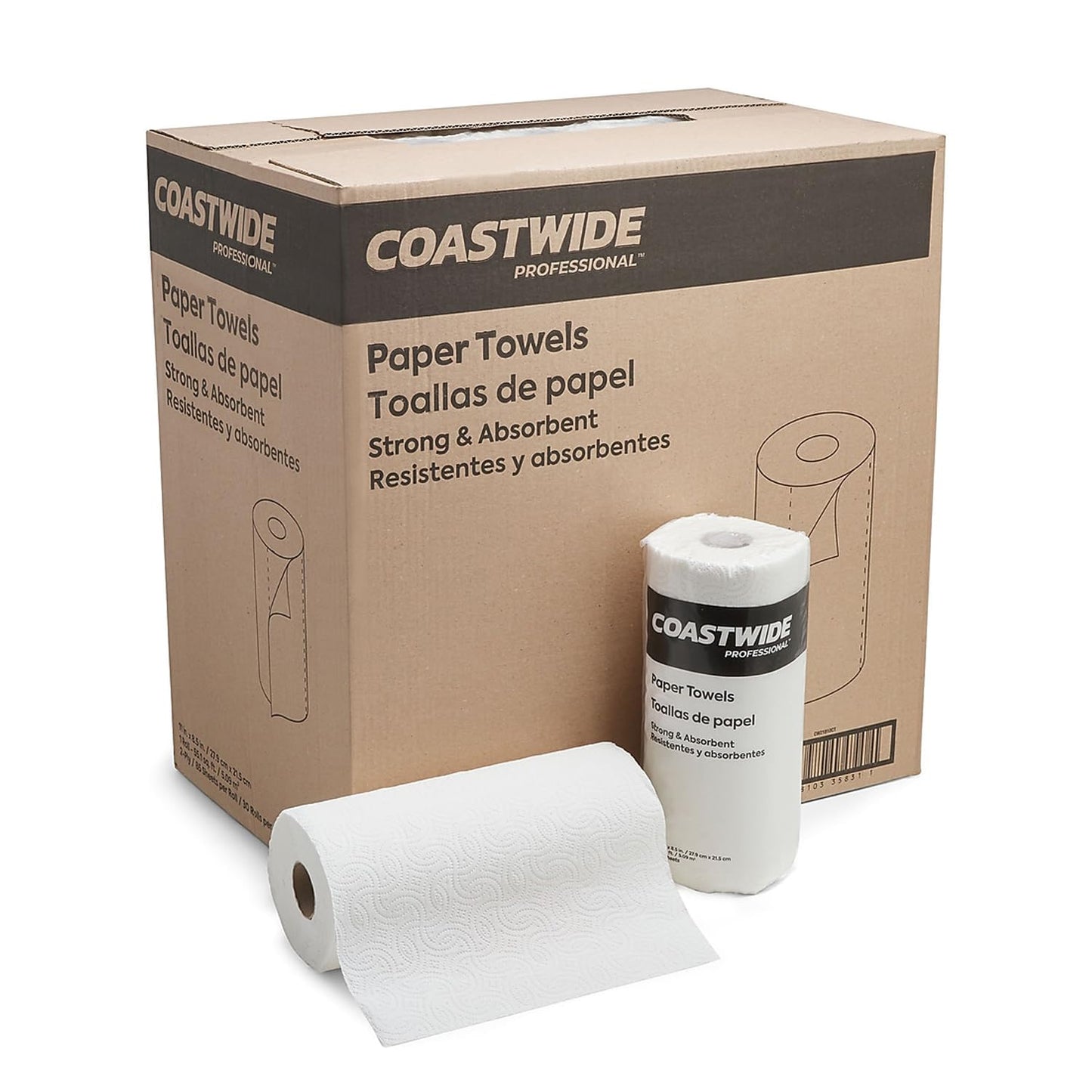 Coastwide Professional Paper Towels, 2-ply, 85 Sheets/Roll, 30 Rolls/Pack