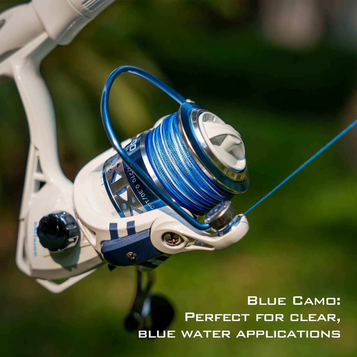 KastKing Superpower Silky8 Braided Fishing Line, Blue Camo, 8 Strands, 8 LB, 150 Yds