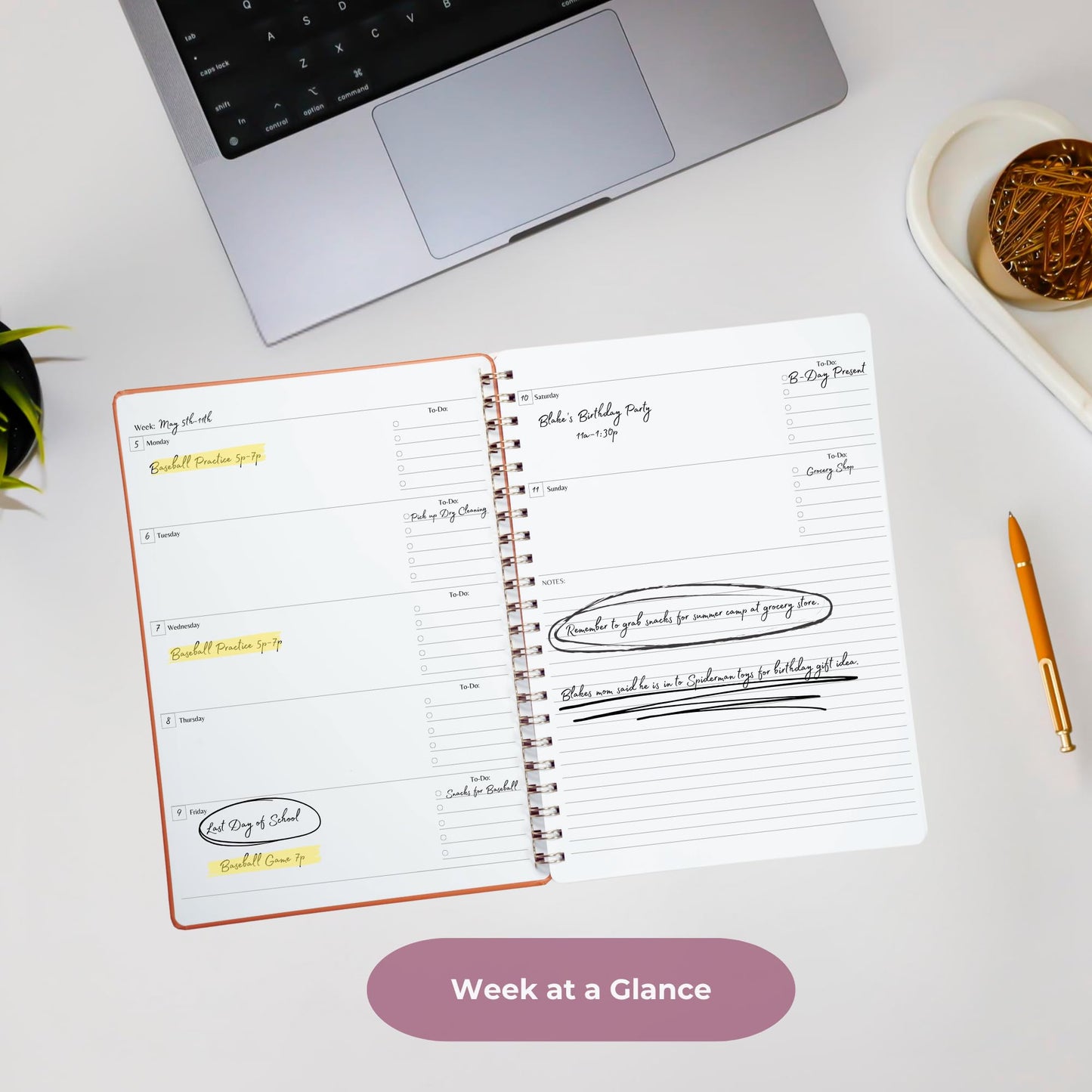 Merely Home | Undated Yearly, Daily, Weekly, Monthly Planner | 8.25" x 11.75" | To Do List Notebook for Work | Simple Design | Multiple Layouts | Academic Planner and Organizer Notebook (Navy, Yearly Planner - Portrait)