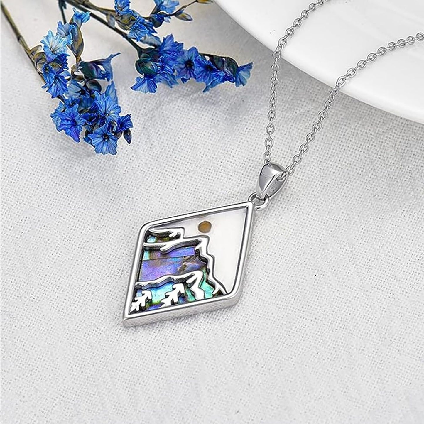 VLIEGEN Mustard Seed Necklace - Stainless Steel Faith Mountain Jewelry for Women & Men styleO