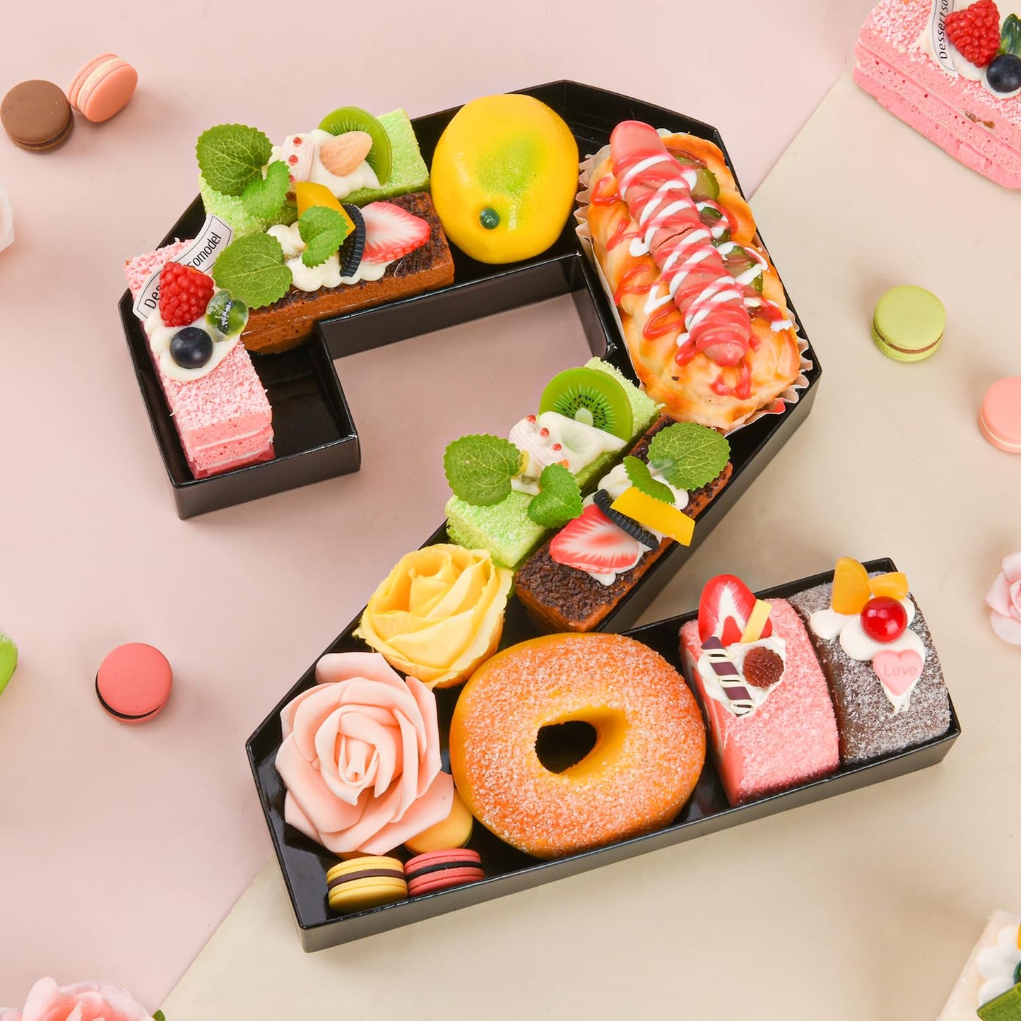 Datyiiha 2026 Set Cardboard Number for Charcuterie 10.2'' Black Fillable Tray Charcuterie Paper Box for Graduation Anniversary Birthday New Year Party Decorations Chocolate Cookies Goodie Cupcake Box