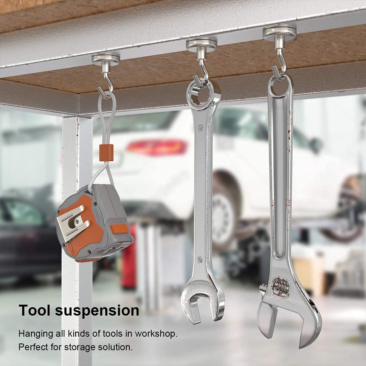 GREATMAG Magnetic Hooks Heavy Duty, 110 lbs Strong Hooks for Hanging, Magnets with Hook for Cruise Cabins, Grill, Fridge, Pack of 12