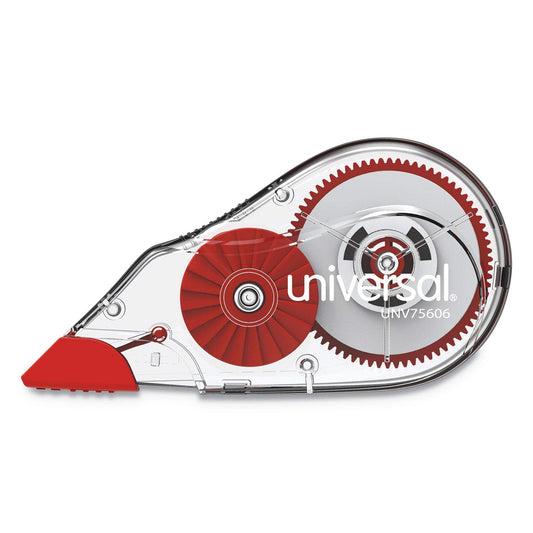 Universal 75606 Correction Tape with Two-Way Dispenser, Non-Refillable, 1/5-Inch x 315-Inch , 6/Pack