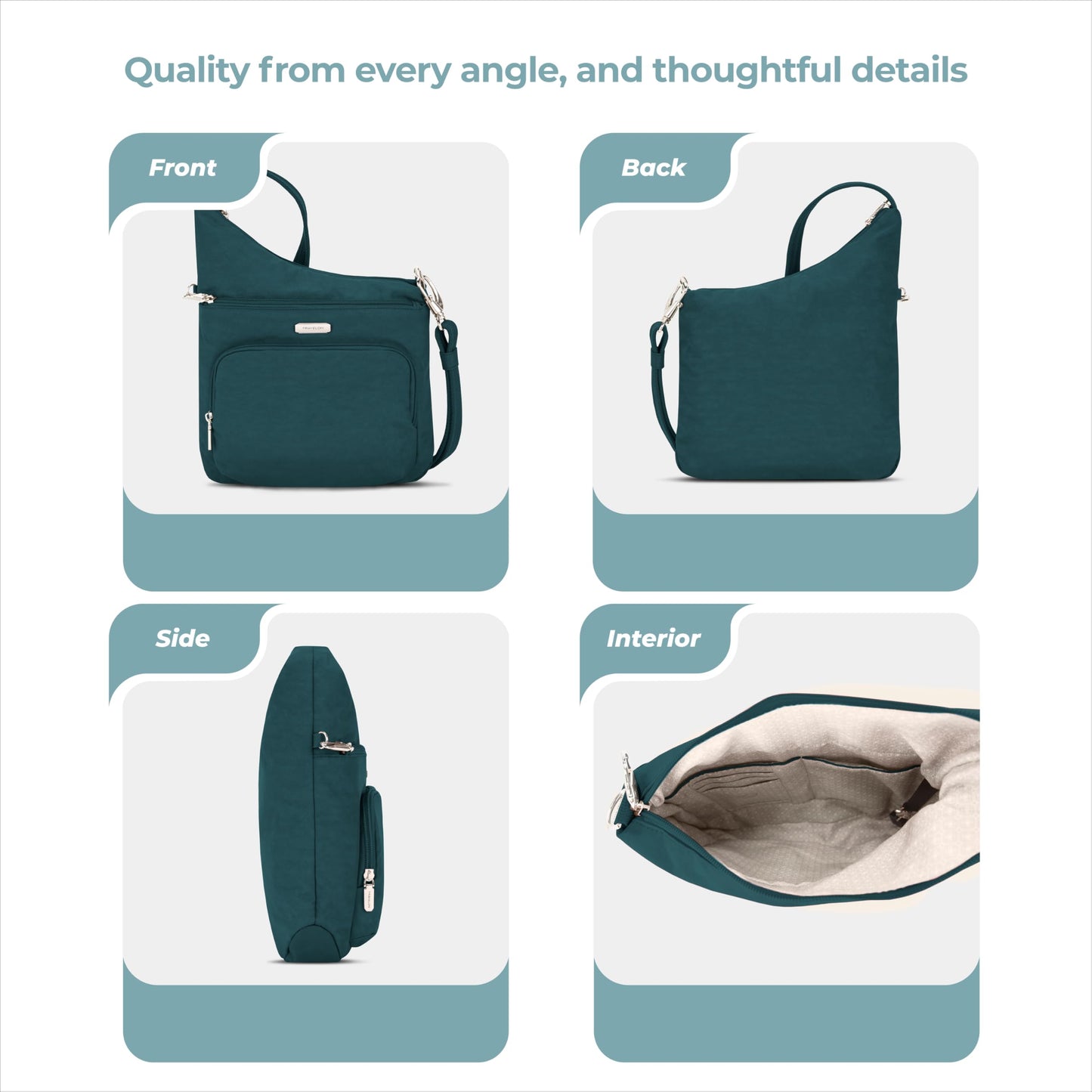 Travelon Anti-Theft Essentials North/South Crossbody Bag