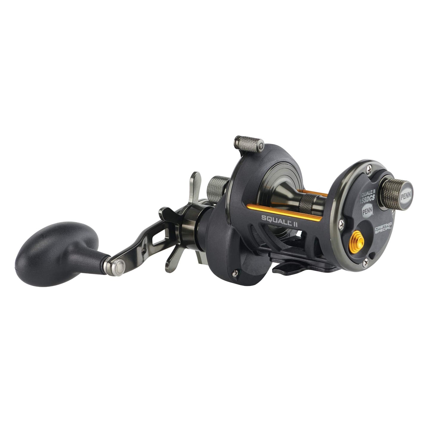 PENN Fishing Penn Squall II Star Drag Conventional Fishing Reel, Black Gold (SQLII15SDCS)