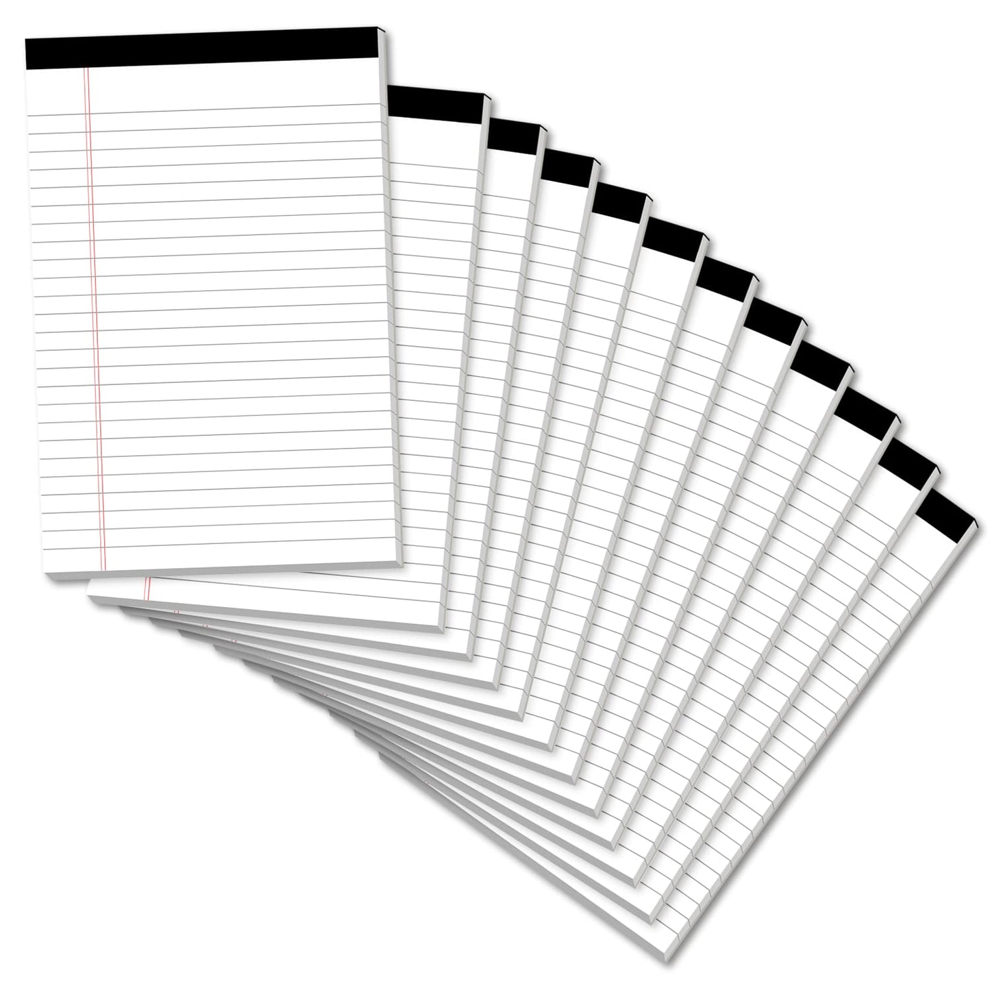 Legal Pads 5×8 Inch Notepad, 12 Pack Note Pads College Ruled Perforated Memo Pad for Work Study Daily Note Taking List, Lined Writing Pads Memo Refills Notepads for Office Home School, 30 Sheet/Pad