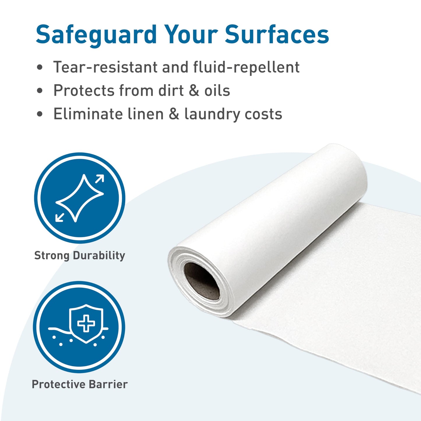 BodyMed Standard Headrest Paper Rolls for Chiropractic Exam Table, Smooth White, 8.5-Inch x 225-Feet, 50 Count – Disposable Exam Table Cover for Medical Office, Chiropractor, Spa Use