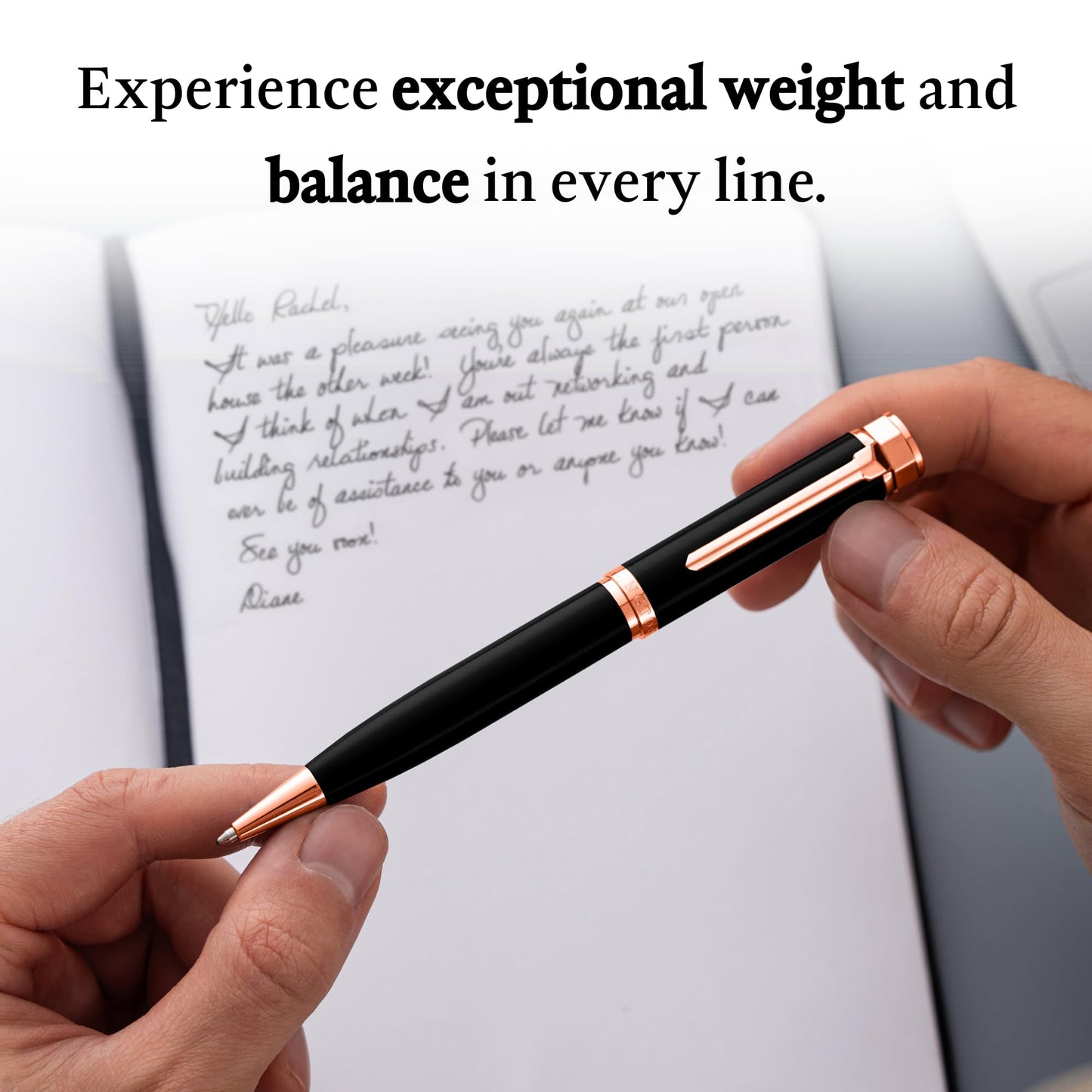 Ellington Pens Luxury Ballpoint Pen – Premium Quality, Smooth Writing Experience, Elegant Design, Includes 2 Ink Refills (Black & Blue) – Ideal for Professionals and Gift Giving