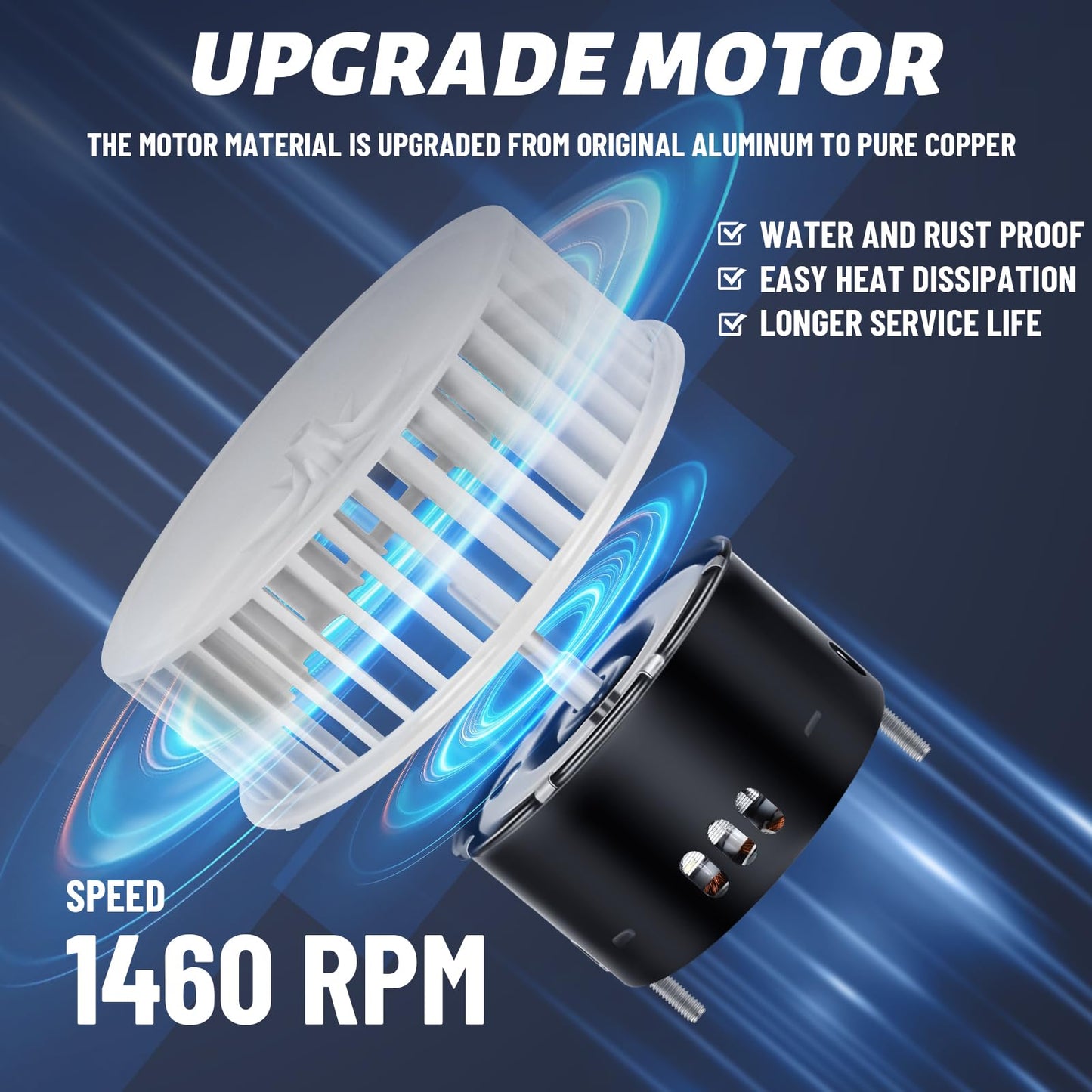 Upgrade 8664RP 8663RP for Nutone 8664RP/8663RP B Unit Bathroom Fan Motor - Fit for Nutone 6445RP, 671R, 672R, 8673RP, 763RL, 769RL, 750 - Replace for Broan Exhaust Fan Motor - 100CFM, 3.5 Sones